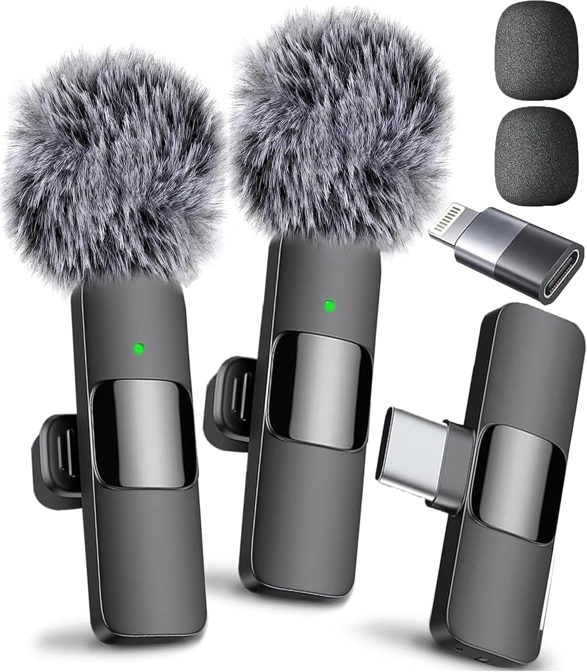 Mini Mic Pro (Neuestes Modell) - Professionelles kabelloses Mikrofon für iPhone, iPad, Android, Ansteckmikrofon für Videoaufnahmen - iPhone Mikrofon mit kristallklarer Aufnahme mit USB-C für Content Creators
