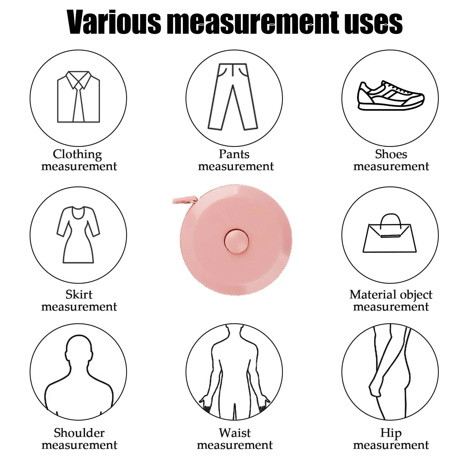 GDMINLO 3 Pack Tape Measure Measuring Tape for Body Fabric Sewing Tailor Cloth Knitting Craft Weight Loss Measurements Retractable 60-inch 1.5 Meter, Small Push ButtonDouble Scales Rulers