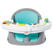 Infantino Musik- & Lichter 3-in-1 Entdeckungssitz & Sitzerhöhung, Kleinkind-Sitzerhöhung für Esstisch oder Küchenstuhl, Baby-Aktivitätscenter & Snack-Tablett, Petrol