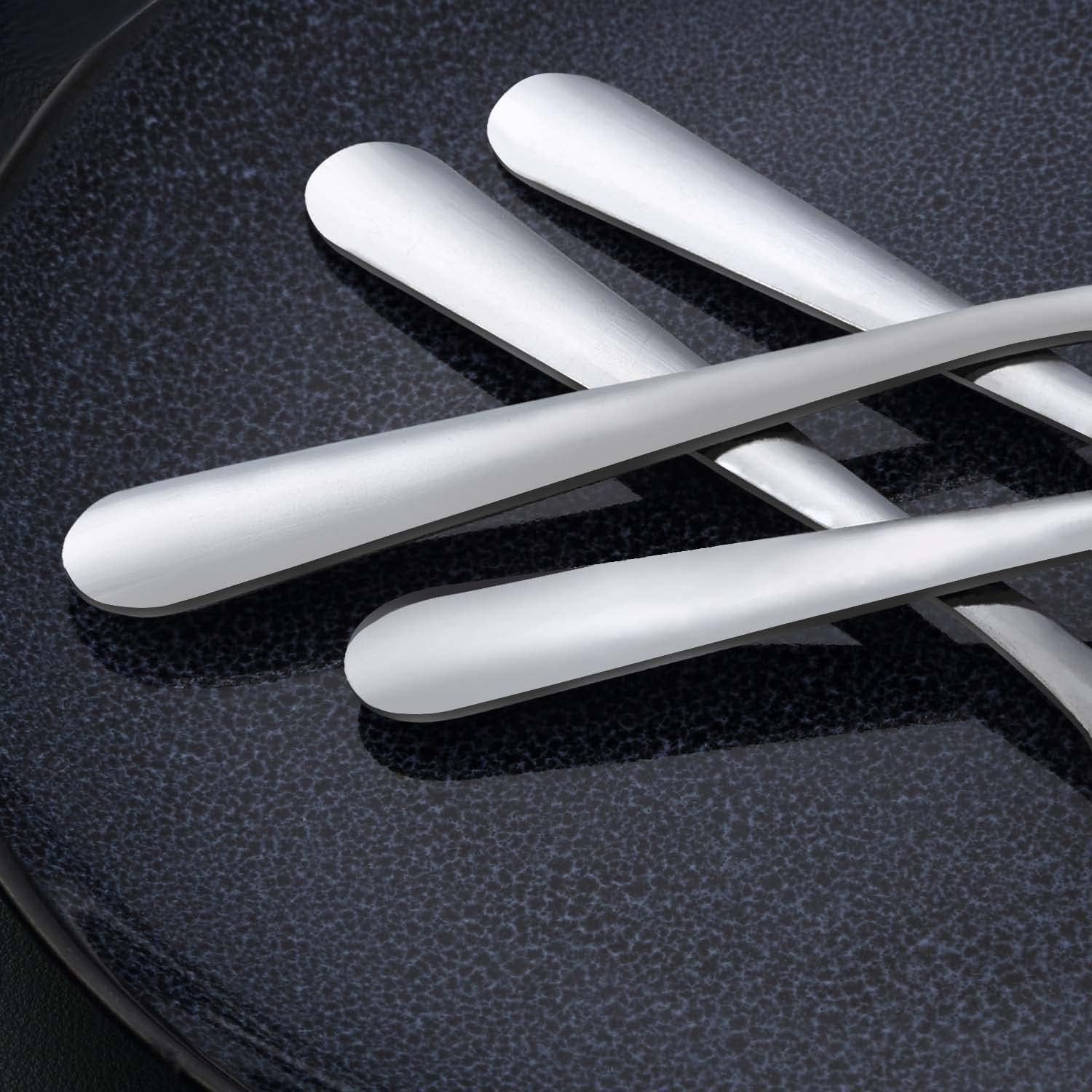 24-Piece Dinner Spoons Set (6.7 inch), Unokit Stainless Steel Spoons silverware, Dessert Spoon, Tablespoon, Silverware Spoons Only for Home, Kitchen or Restaurant - Mirror Polished, Dishwasher Safe