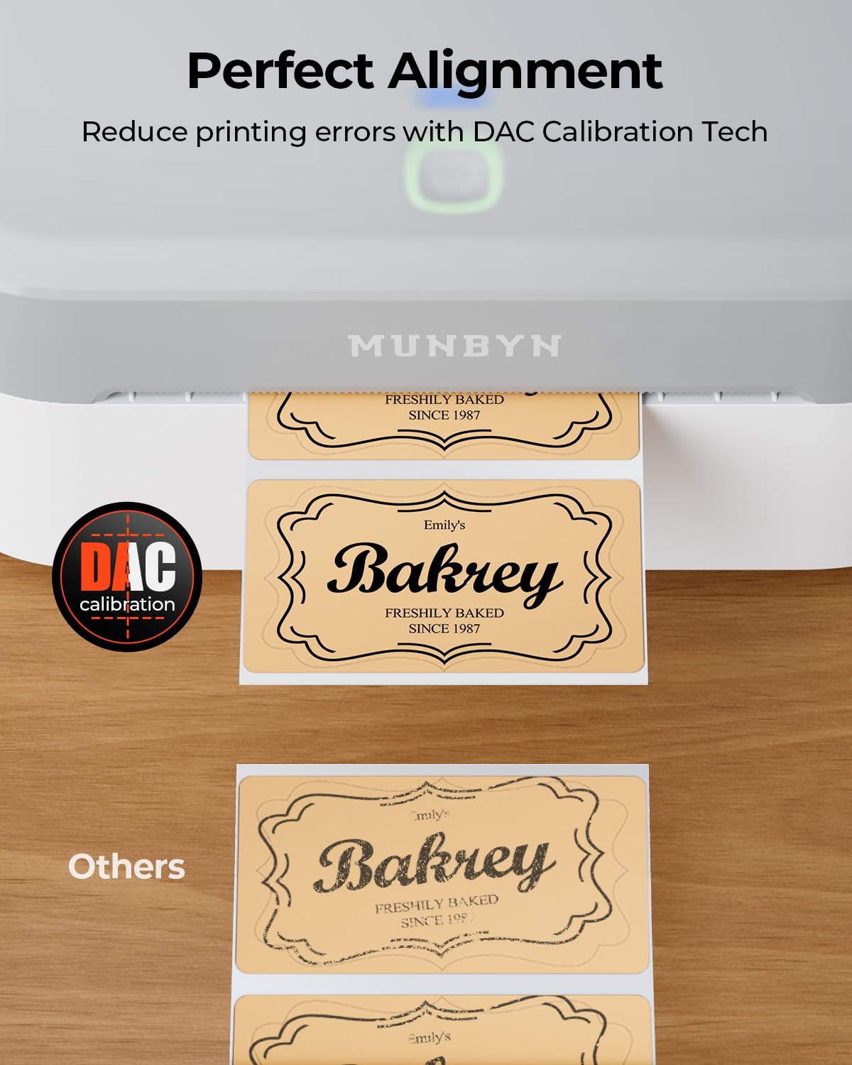 MUNBYN Bluetooth Thermal Label Printer RW403B, Wireless 4x6 Shipping Label Printer for Small Business, Compatible with Android, iPhone, Windows, Mac, Chromebook, Print Width 1.57"-4.25"