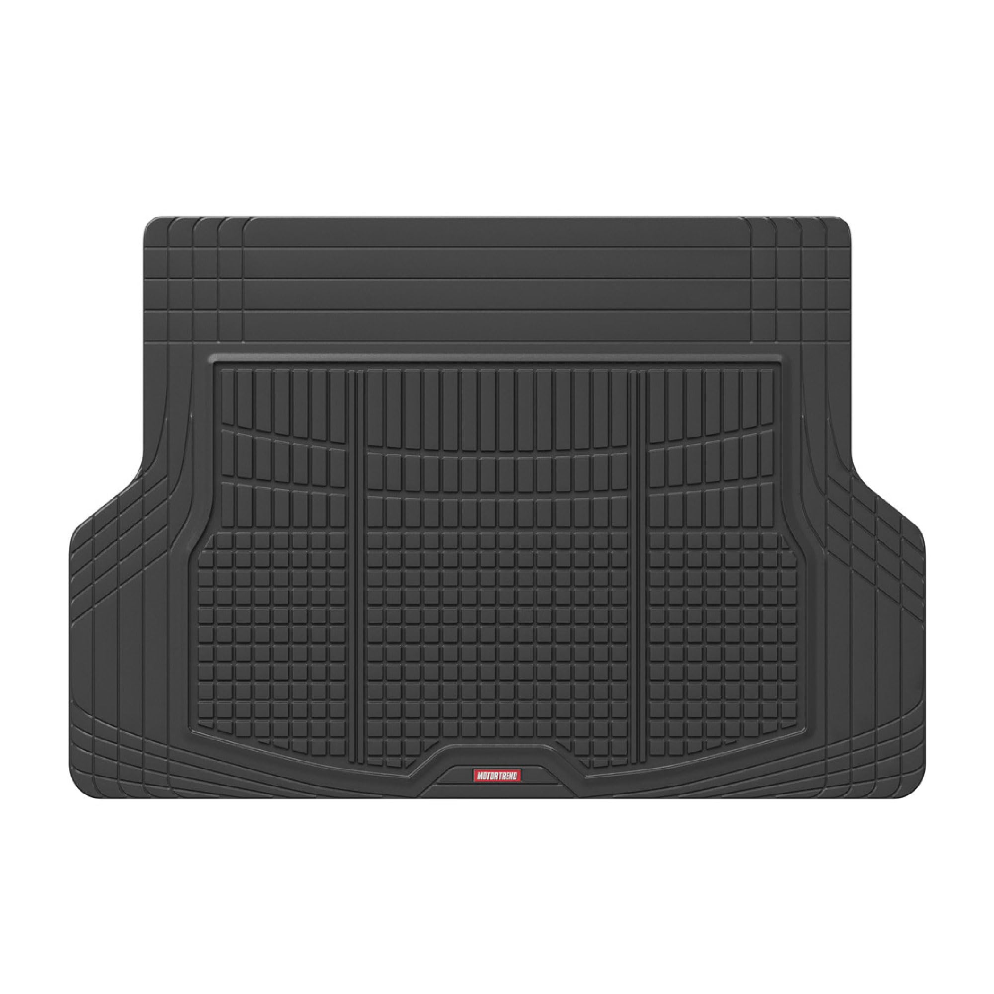 Motor Trend Premium FlexTough All-Protection Cargo Mat Liner - w/Traction Grips & Fresh Design, Heavy Duty Trimmable Trunk Liner for Car Truck SUV, Black (OF-985-BK)