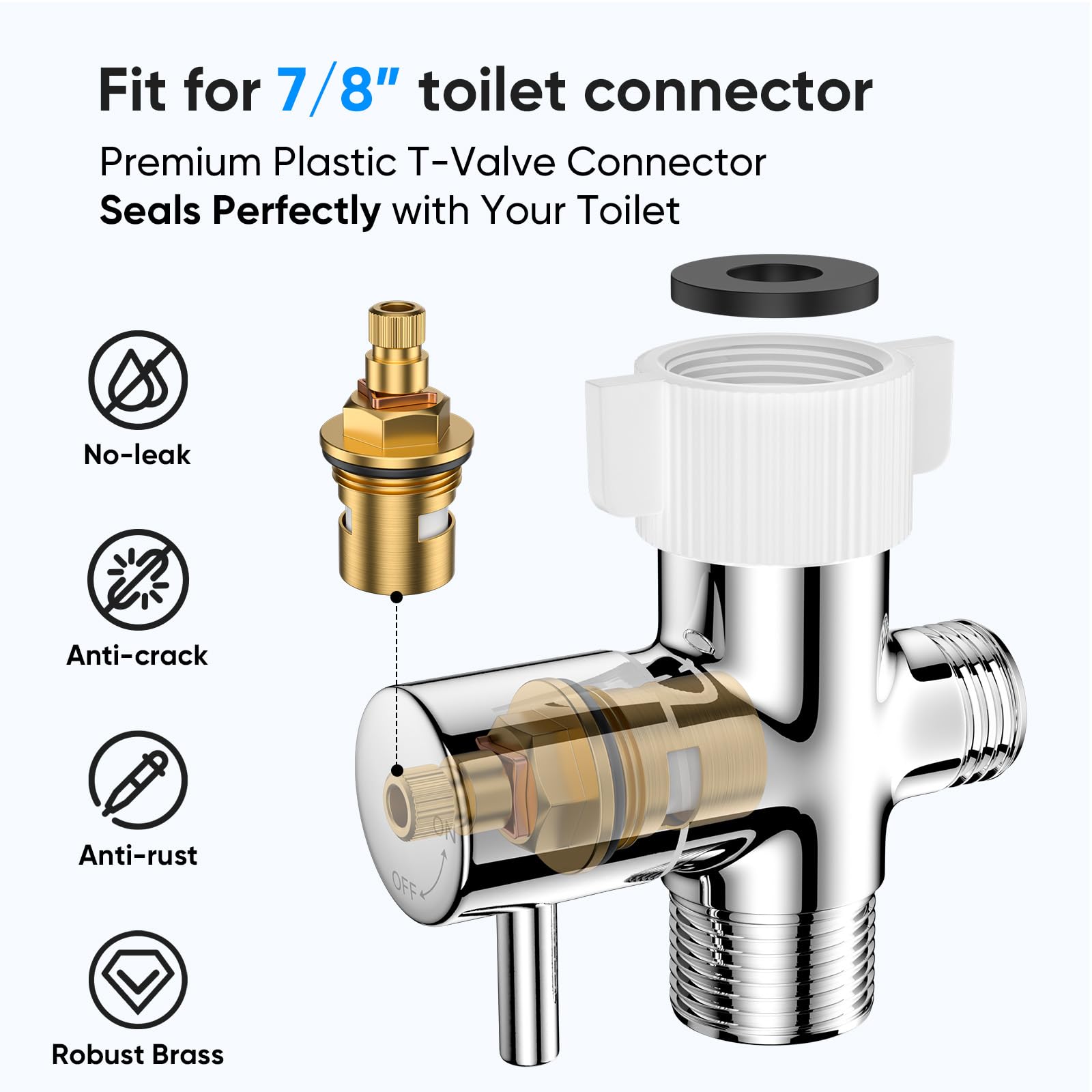 Arofa Handheld Toilet Bidet Sprayer for Toilet-Adjustable Water Pressure Control with Bidet Hose for Feminine Wash, Stainless Steel Brushed Nickel Bidet Faucet Cloth Diaper for Baby Wash