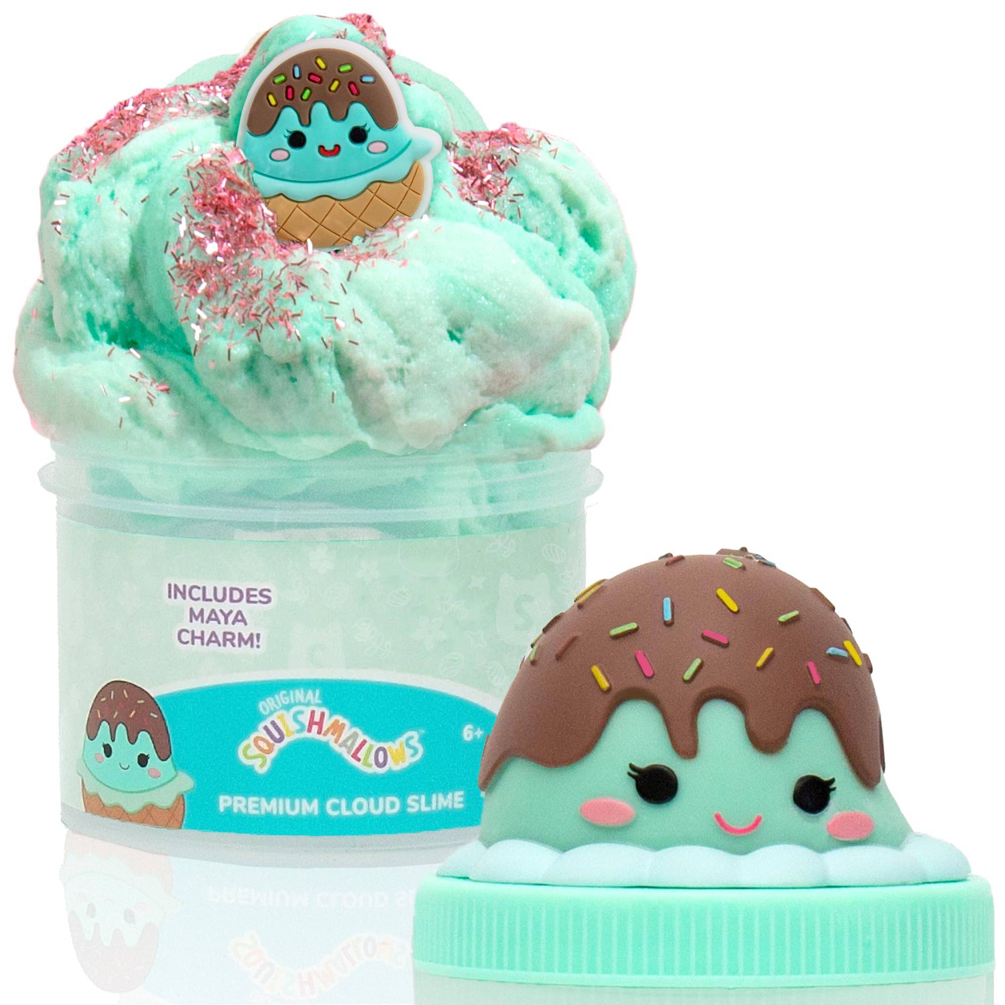Original Squishmallow Maya The Ice Cream Premium Cloud Slime, Chocolate-Scented, Party Favors for Kids 8-12, Girl Toys 8-10 Years Old, Slime Kit for Girls Ages 8-12, Slime for Kids