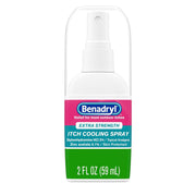 Benadryl Extra Strength Itch Cooling Spray, Topical Analgesic Spray with Diphenhydramine HCI & Zinc Acetate Skin Protectant for Fast Relief from Insect Bites, Travel Size, 2 fl. oz