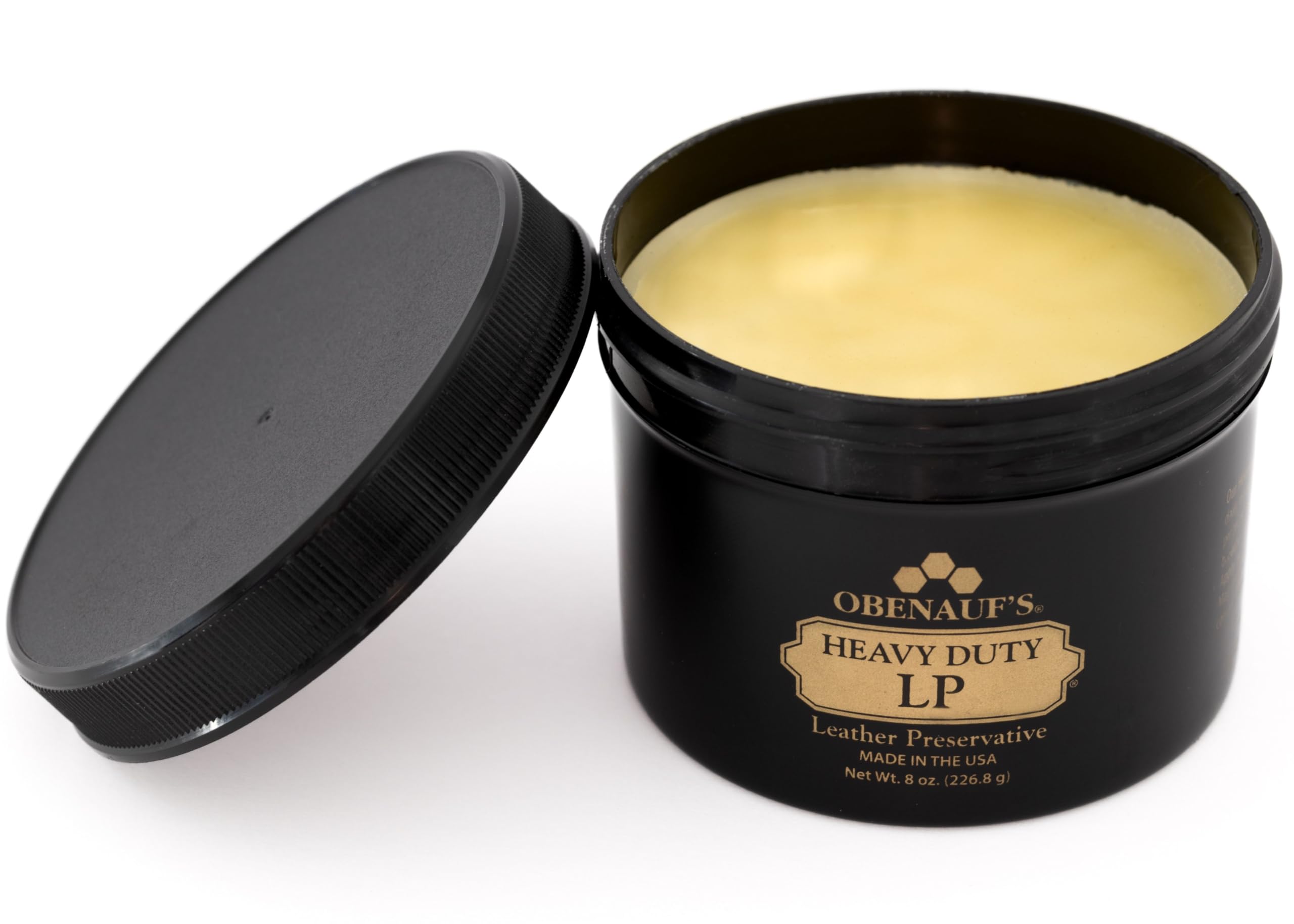 Obenauf's Heavy Duty LP Leather Conditioner Natural Oil Beeswax Formula (8oz)