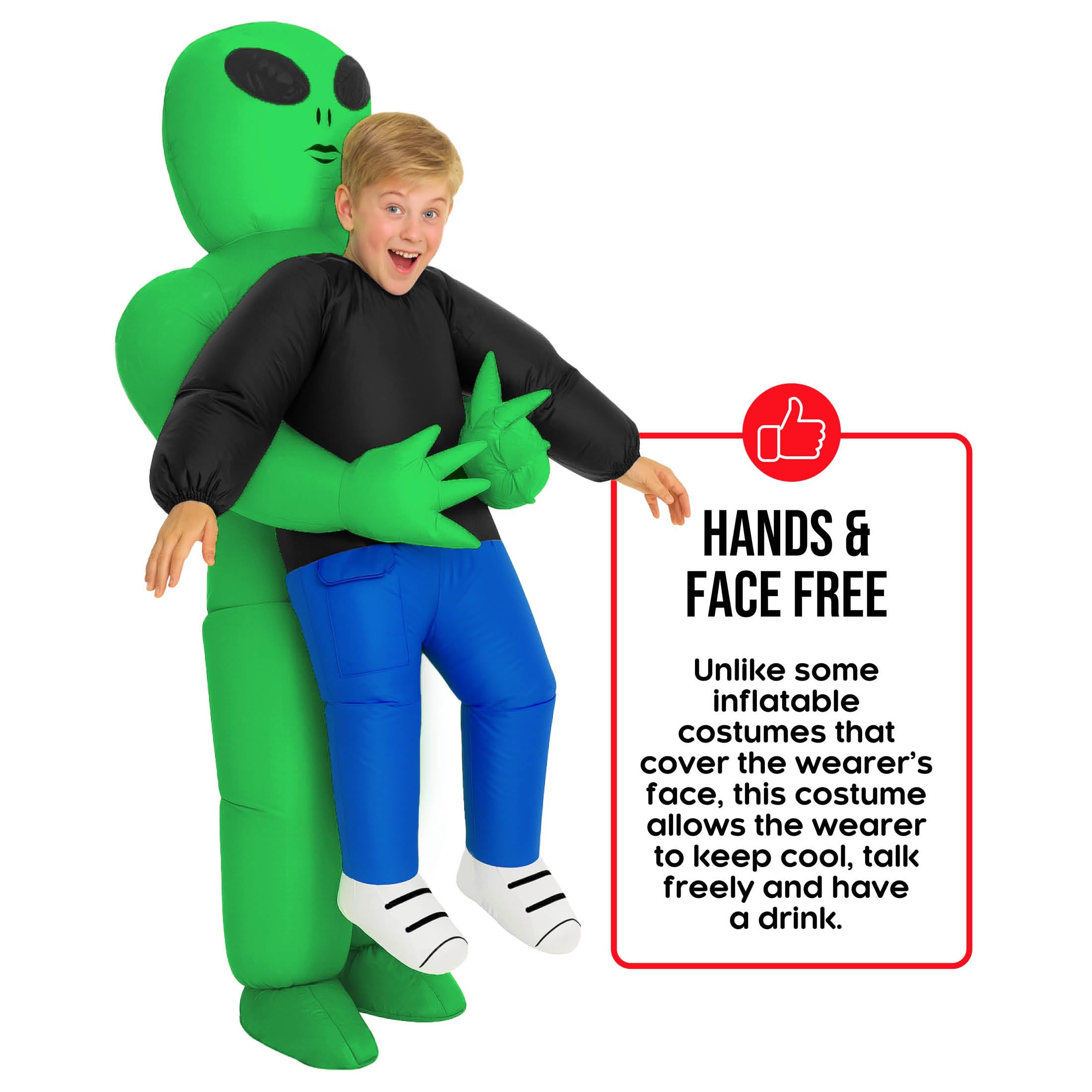 Morph Kids Alien Costume, Blow Up Inflatable Alien Costumes for Boys, Halloween Costumes for Kids, Boys Halloween Costume