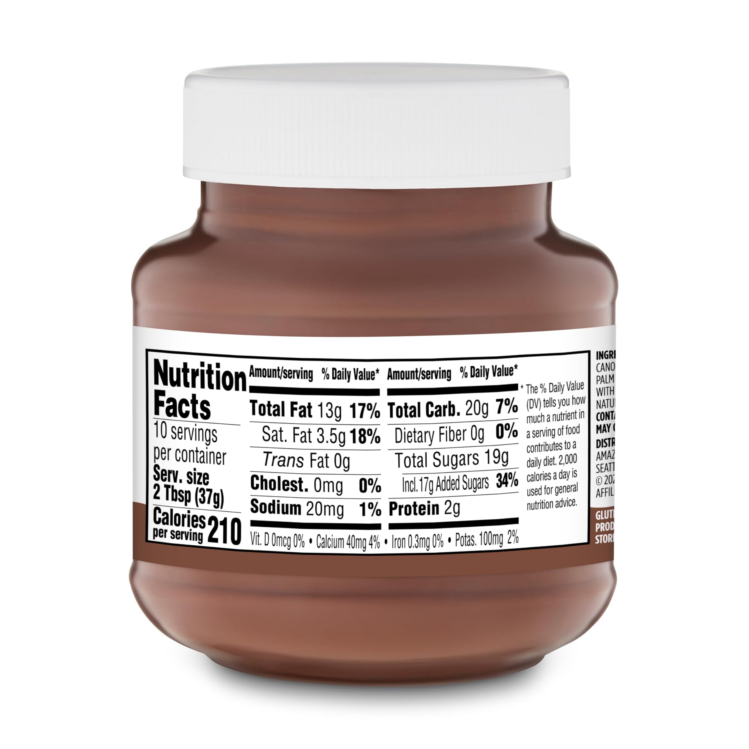 Amazon Grocery, Hazelnut Spread With Cocoa, 13 Oz (Previously Amazon Fresh, Packaging May Vary)