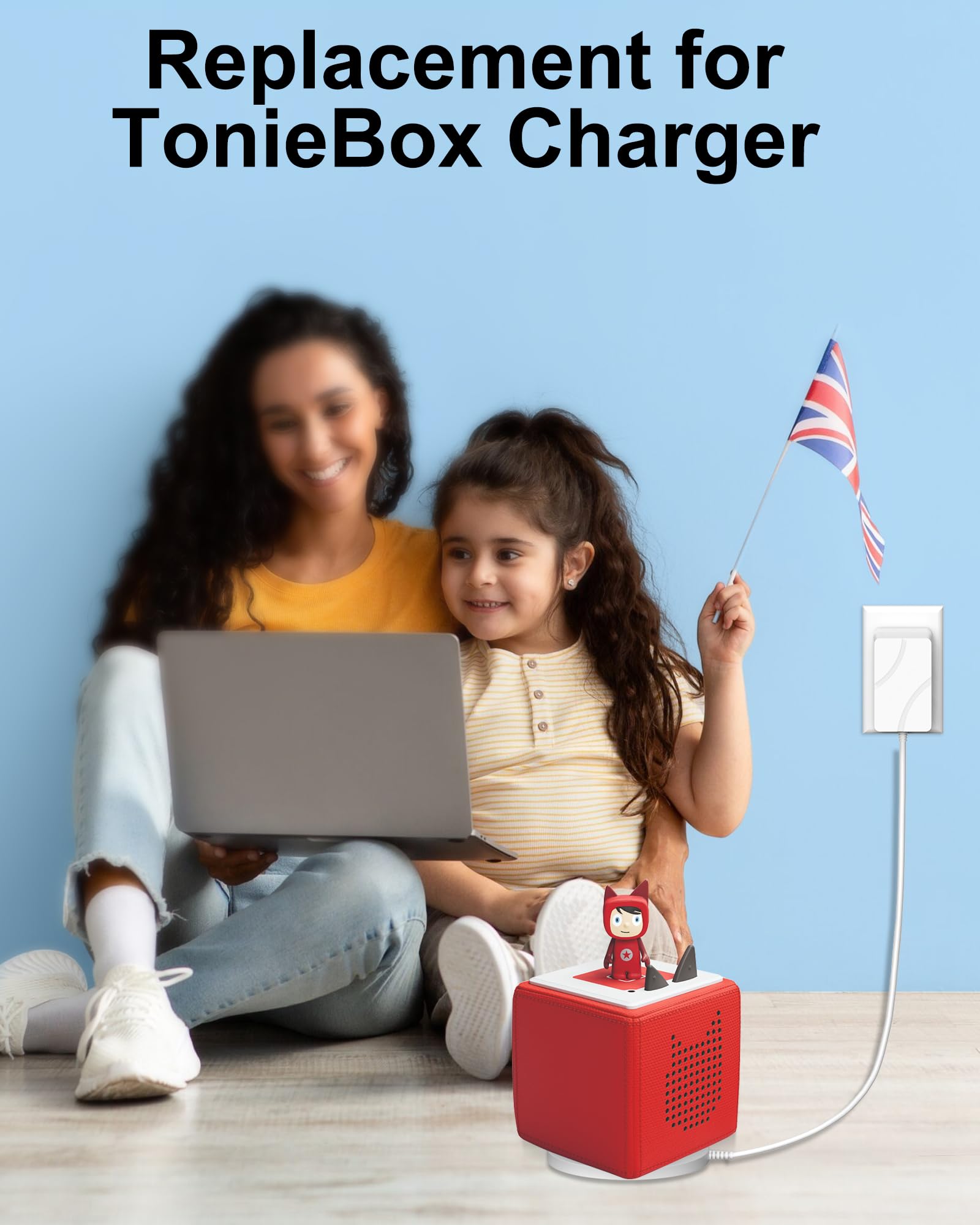 Replacment for Toniebox Charger Compatible with Toniebox Audio Player Starter Set for Kids, Replacement for Tonie Box Charging Base Station Power Cord