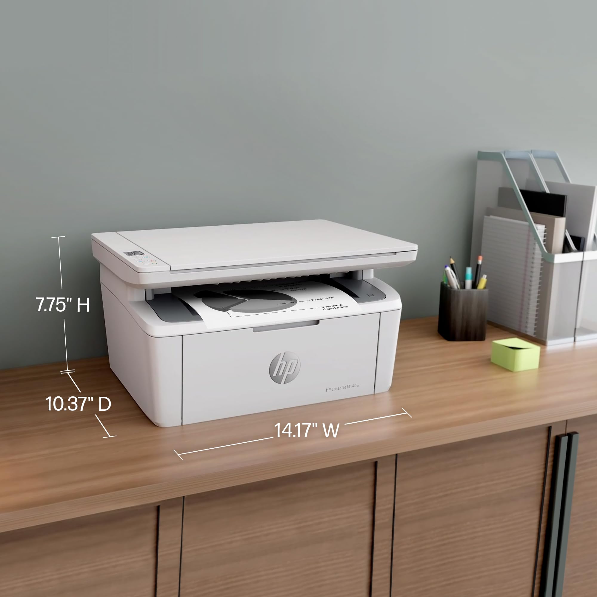HP LaserJet MFP M140w Wireless Black & White Printer, Print, scan, copy, Fast speeds, Easy setup, Mobile printing, Best-for-small teams