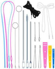 FIVEIZERO Drawstring Threader Tool Set - Loop Turner Sewing Tool for Easy Hoodie, Jacket, and Pants Threading, Bodkin Sewing Tool for Drawstrings and Cords