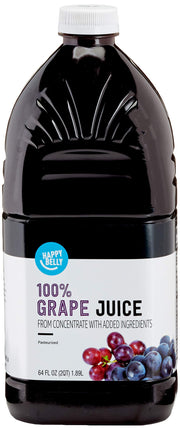Amazon Brand - Happy Belly Grape Juice, Bottle, 64 fl oz (Pack of 1)