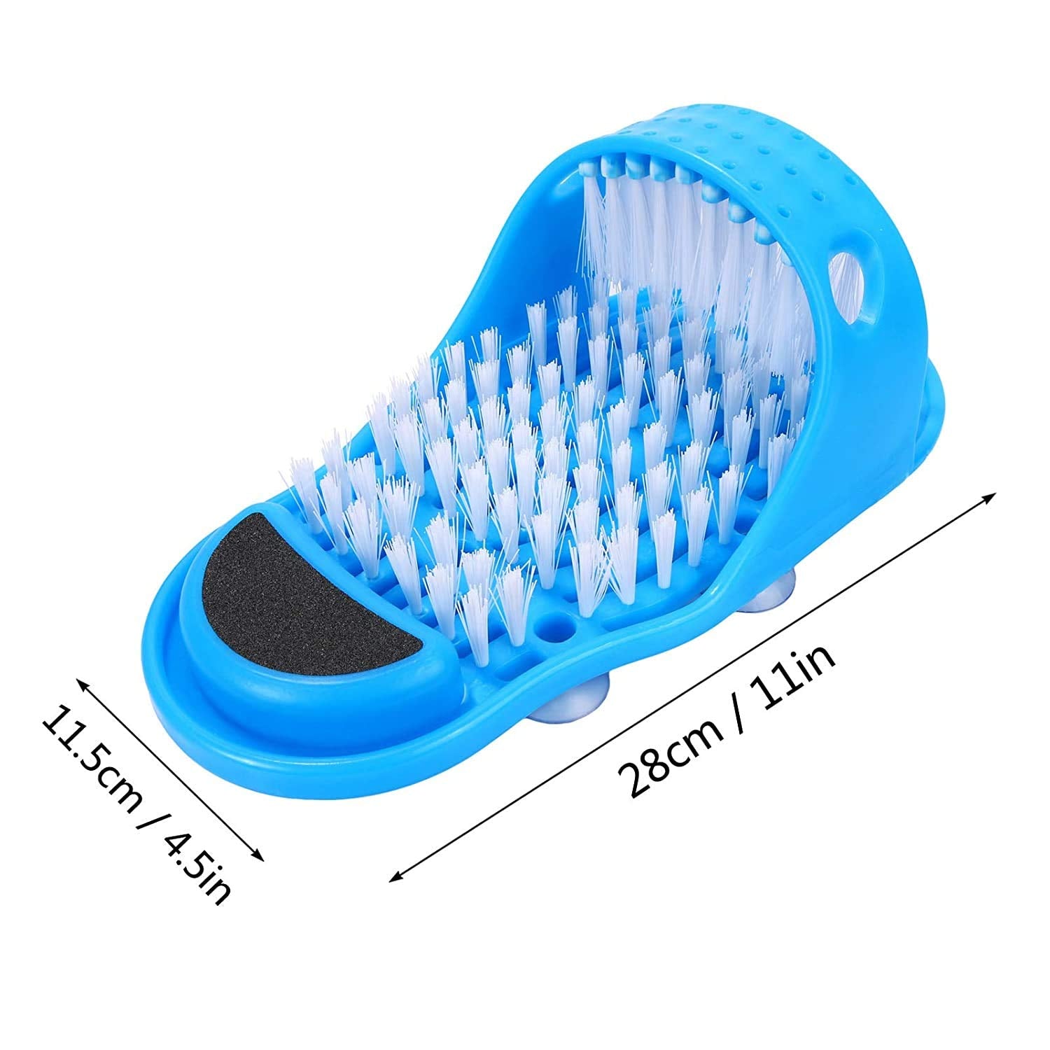 Evermarket Magic Feet Cleaner Simple Foot Scrubber Feet Shower Spa Easy Feet Cleaning Brush Exfoliating Foot Massager Slipper(Blue)