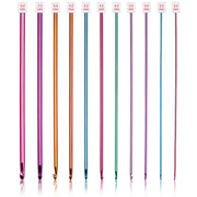 Coopay Long Crochet Hook Set, 11pcs Tunisian Multicolor Afghan Crochet Needles for Crocheting, 2mm(B)-8mm(L), Great Knitting & Crochet Supplies Tool for Beginner, Crocheter & Knitter