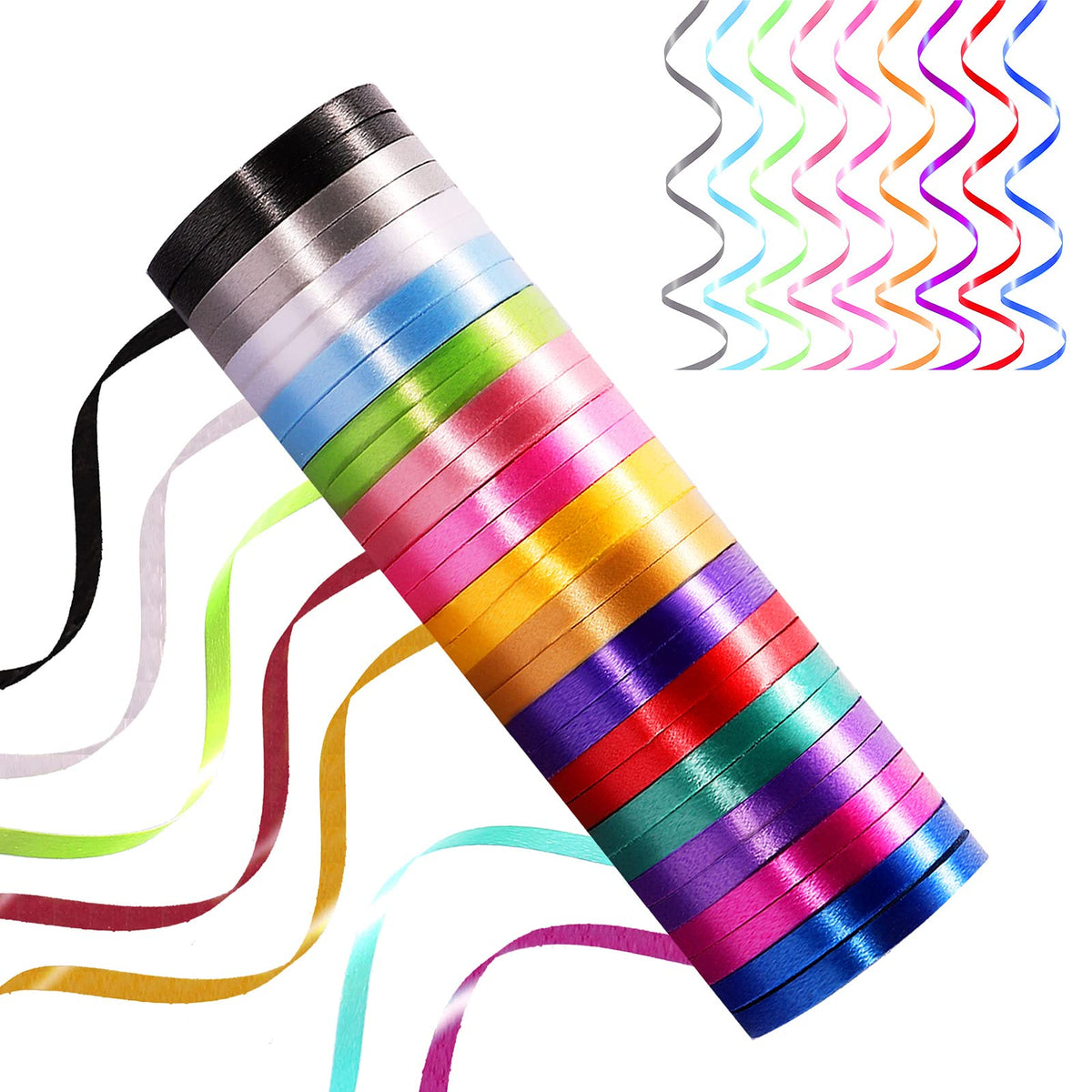 30 Rollen 15 Farben Kräuselbänder für Bastelarbeiten Schleifen Geschenkverpackungen Floristik Hochzeit Party Festival Kunsthandwerk Deko, separate Rollen, 10 Meter pro Rolle, 4,76 mm breit 3/16" - Set1