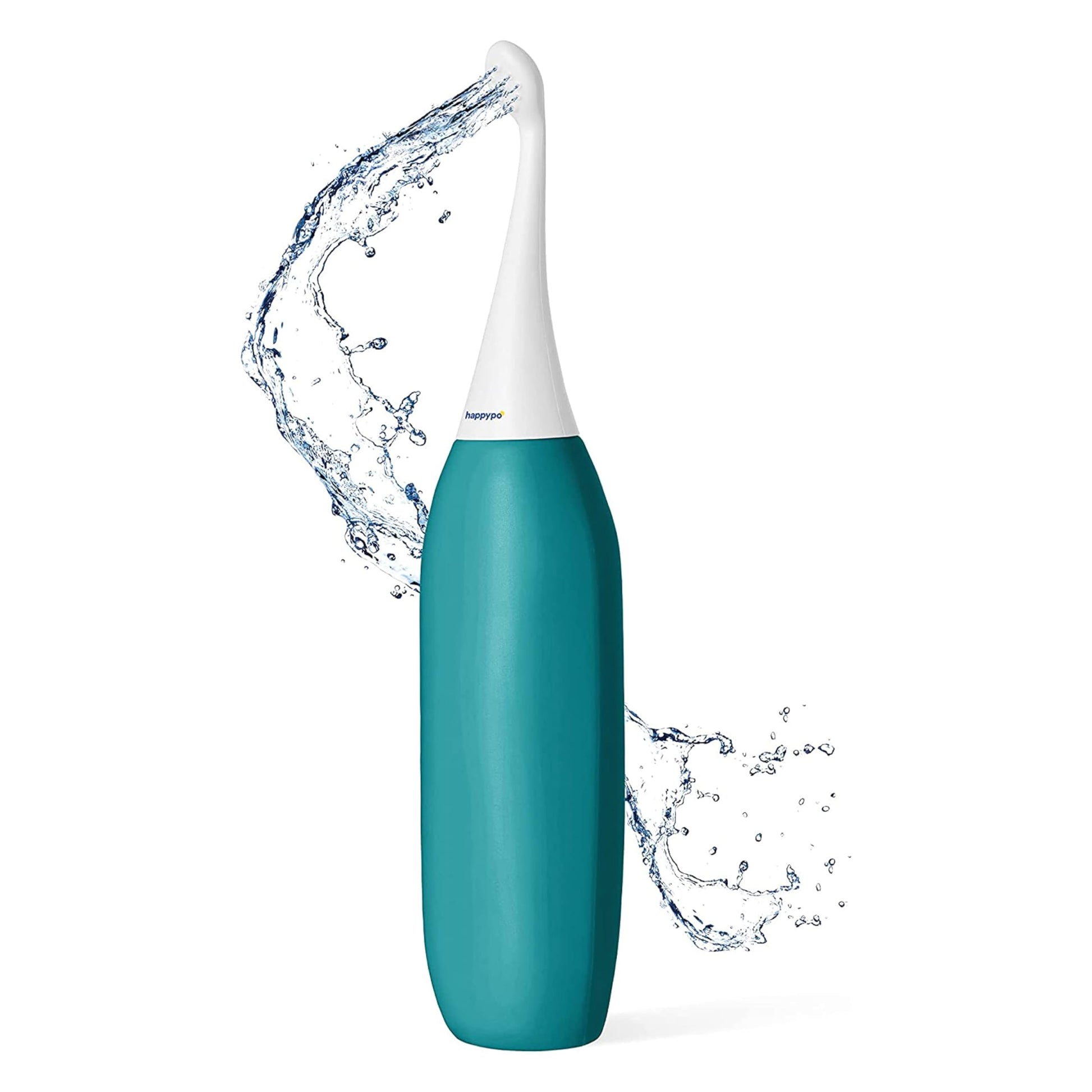 HappyPo The Original XL Butt Shower - Portable Bidet with 50% More Volume - The Easy-Bidet 2.0 Replaces Wet Wipes and Shower Toilet - Portable Bum Spray for Travel - Turquoise