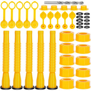 Godboy Gas Can Spout Replacement, Gas Can Nozzle, (5 Kit-Yellow) Flexible Pour Nozzle Suitable for Most 1/2/5/10 Gal Oil Cans, Fuel Can Spout Replacement