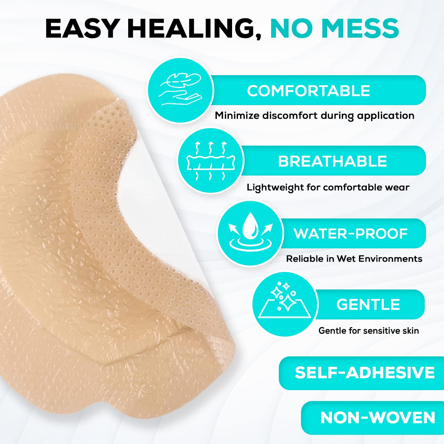 MedVance TM Silicone - Bordered Silicone Adhesive Foam Dressing Sacral Size 7"x 7" Box of 5 dressings