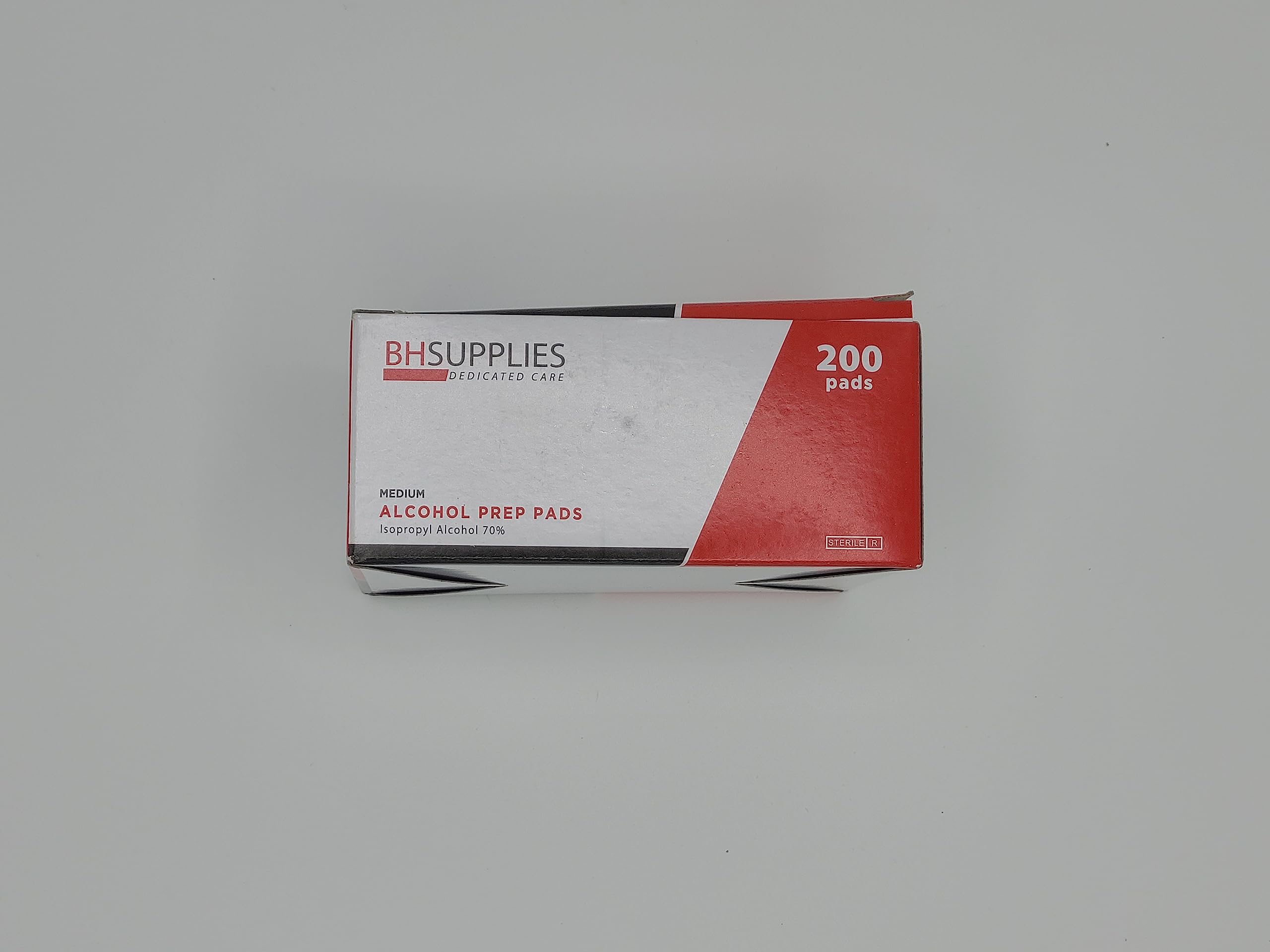 BH Supplies Alcohol Prep Pad Sterile, Medium 2-Ply, 200 Count - Saturated with 70% Alcohol