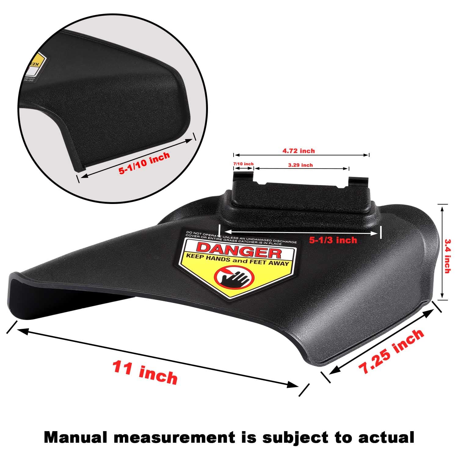 Lawn Mower 731-07486 Side Discharge Chute for Most 21" Hand-Pushed Lawn Mower Compatible with Craftsman Columbia Huskee, for Troy-Bilt TB110, TB130, TB220, TB230, Yard-Man MTD 11A, 12A etc, Series