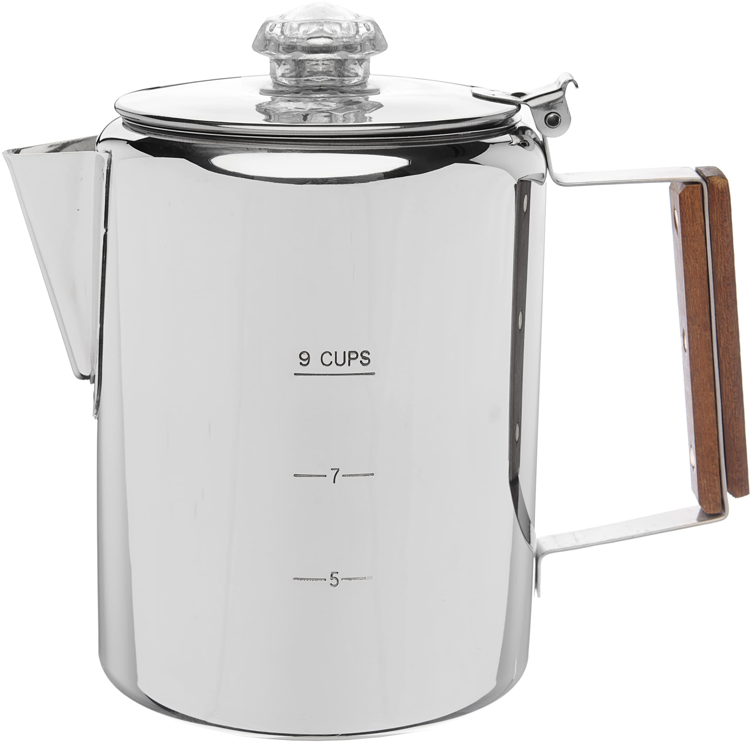 COLETTI Bozeman Percolator Coffee Pot - NO Aluminum or Plastic [9 cup]