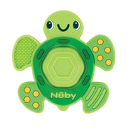 Nuby Teethe N' Pop Sensorik-Beißring – Baby-Beißspielzeug – 3+ Monate – Schildkröte