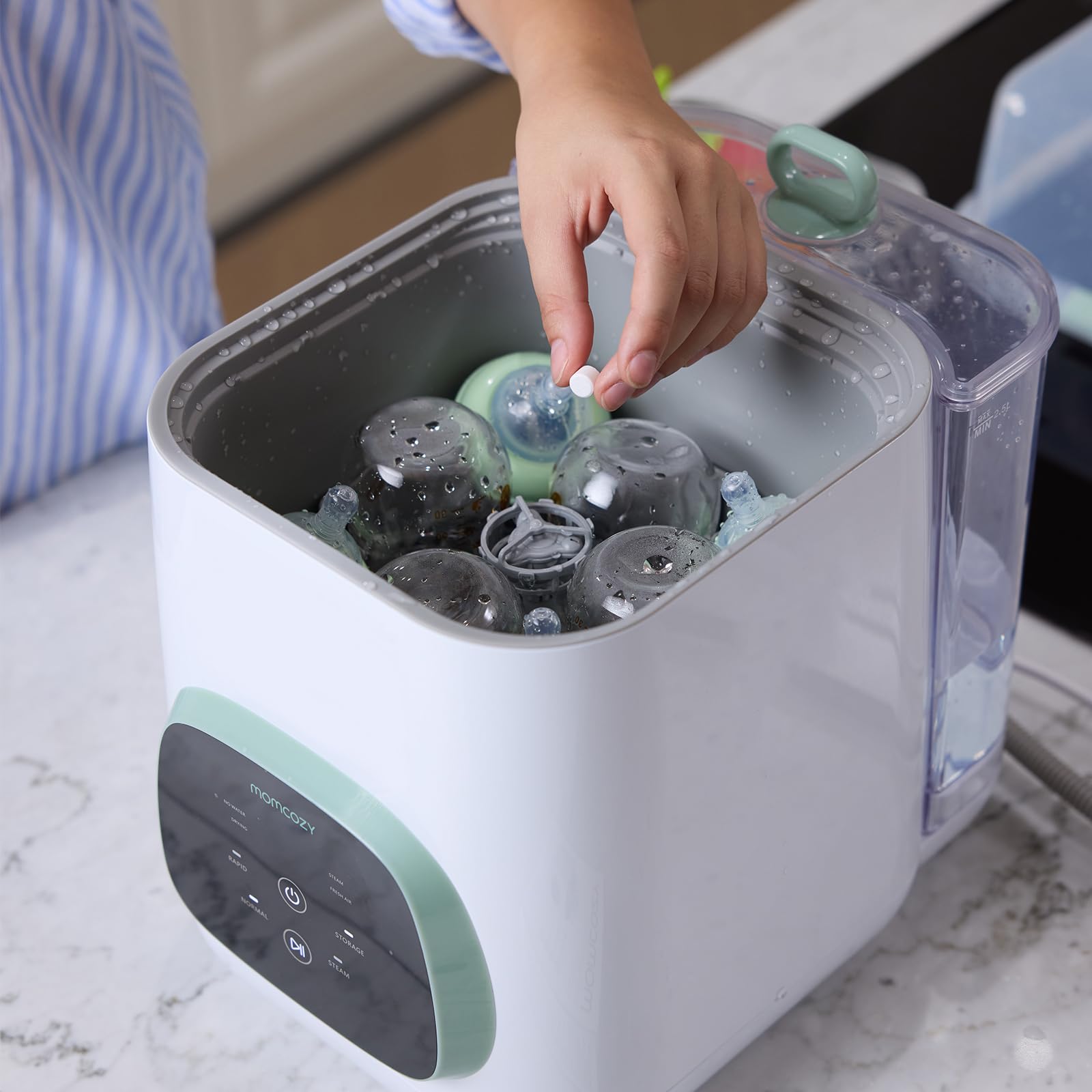 Momcozy Official Washing Block for Momcozy KleanPal Pro Baby Bottle Washer, 120 Detergent Tablets