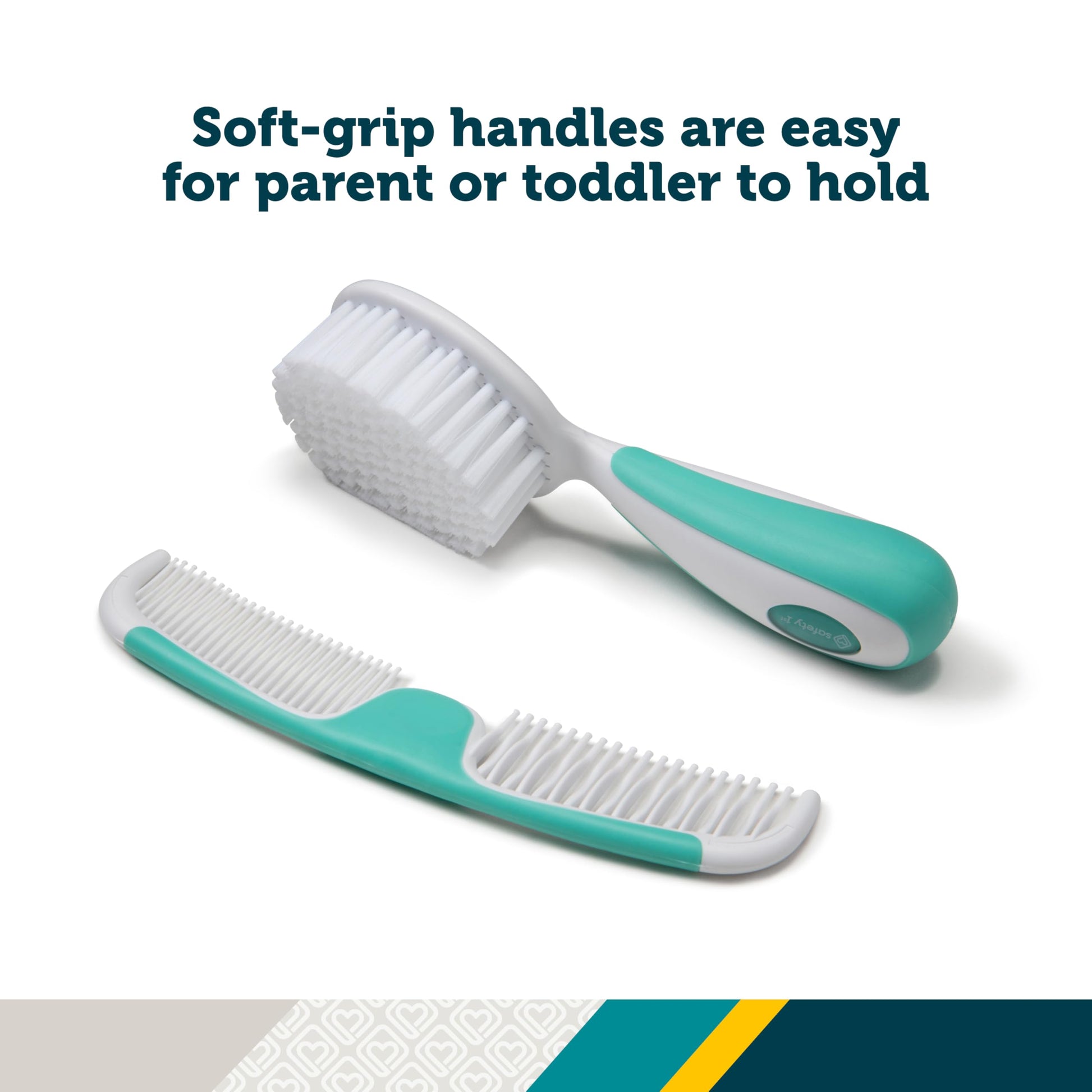 Safety 1st Easy Grip Brush and Comb, Colors May Vary
