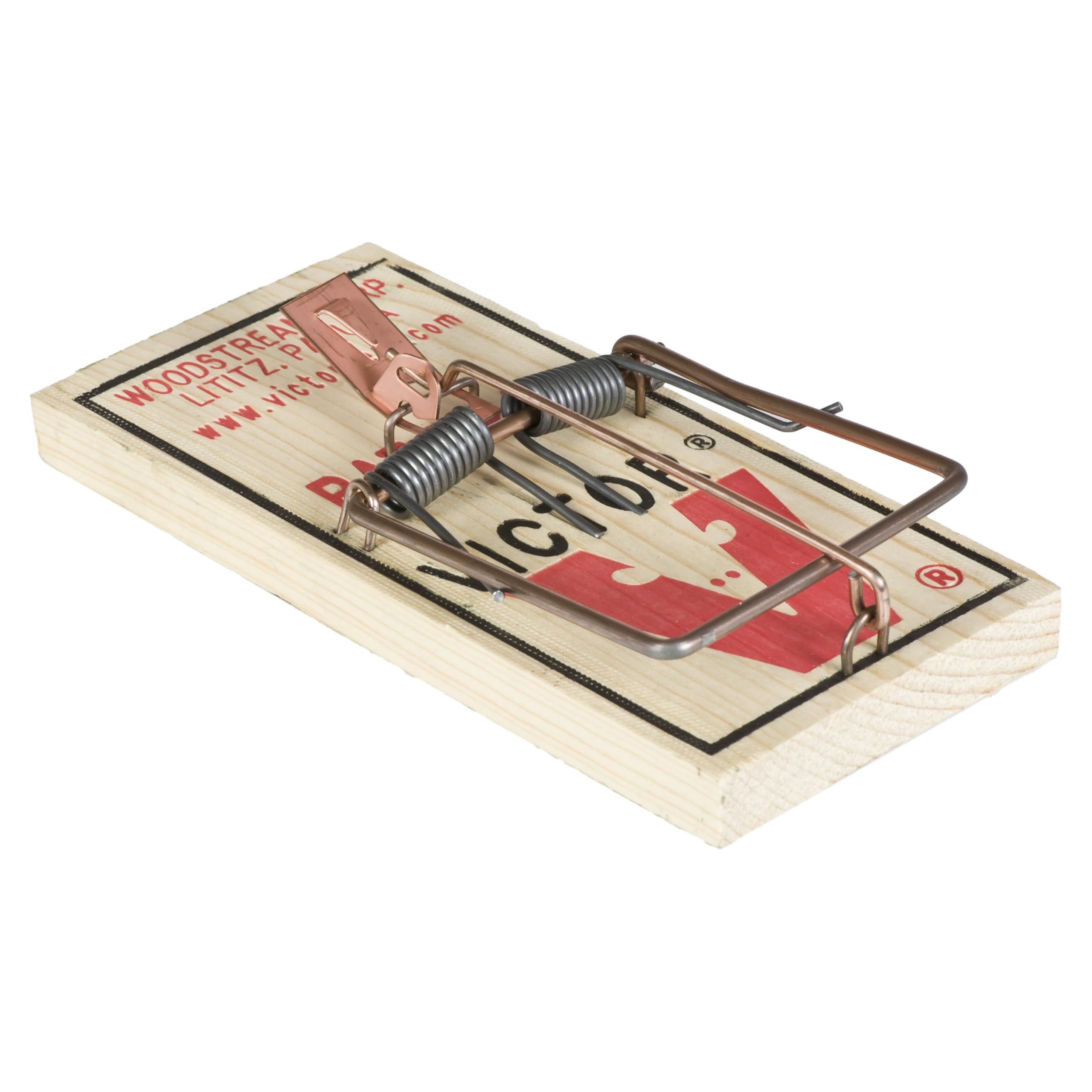 Victor M200 Metal Pedal Sustainably Sourced FSC Wood Humane Snap Rat Trap -12 Wooden Traps