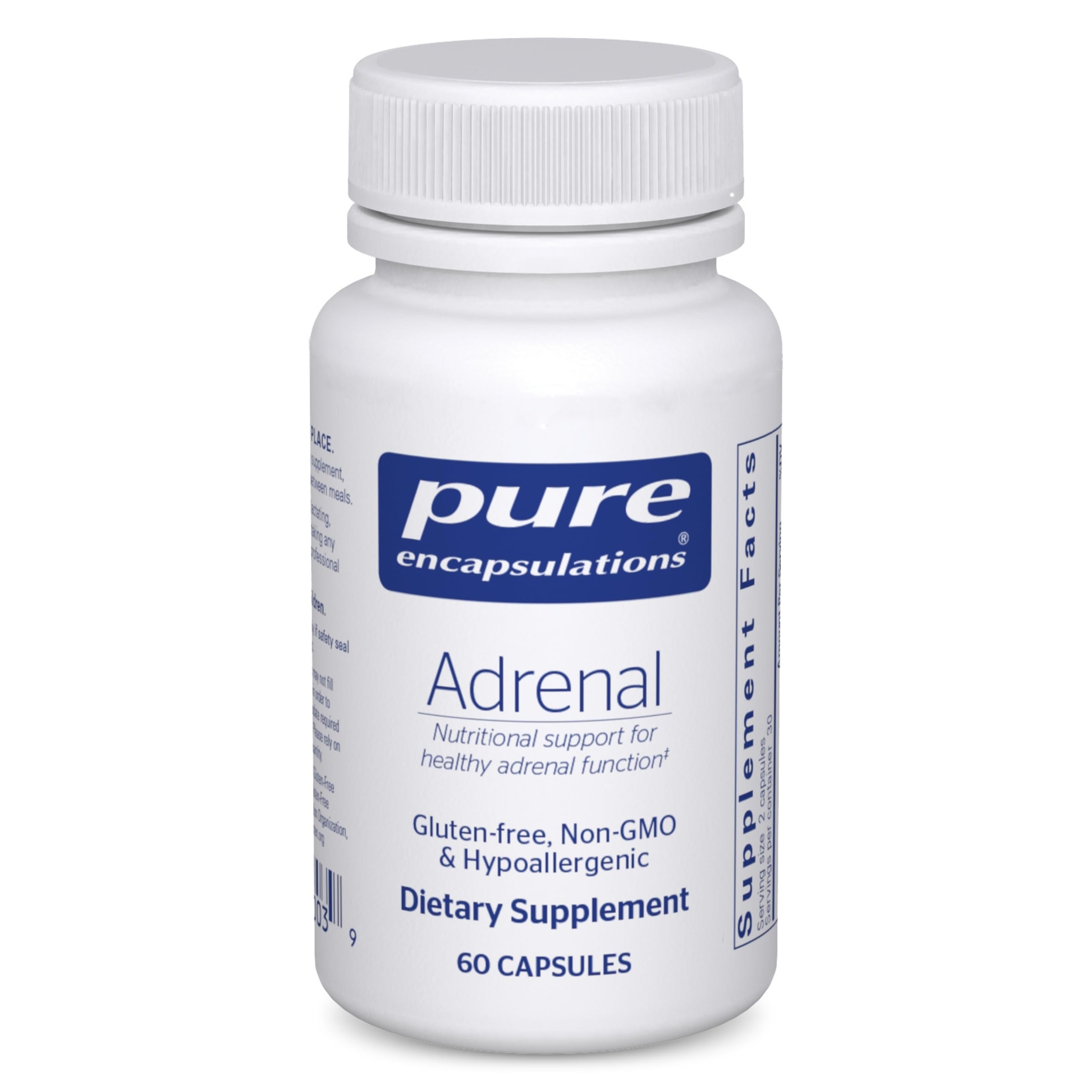 Pure Encapsulations Adrenal Cortex Supplement - Supplement to Support Cortisol Health, Energy Levels, Stress Moderation, and Gland Function - with Bovine Whole Adrenal & Cortex - 60 Capsules*