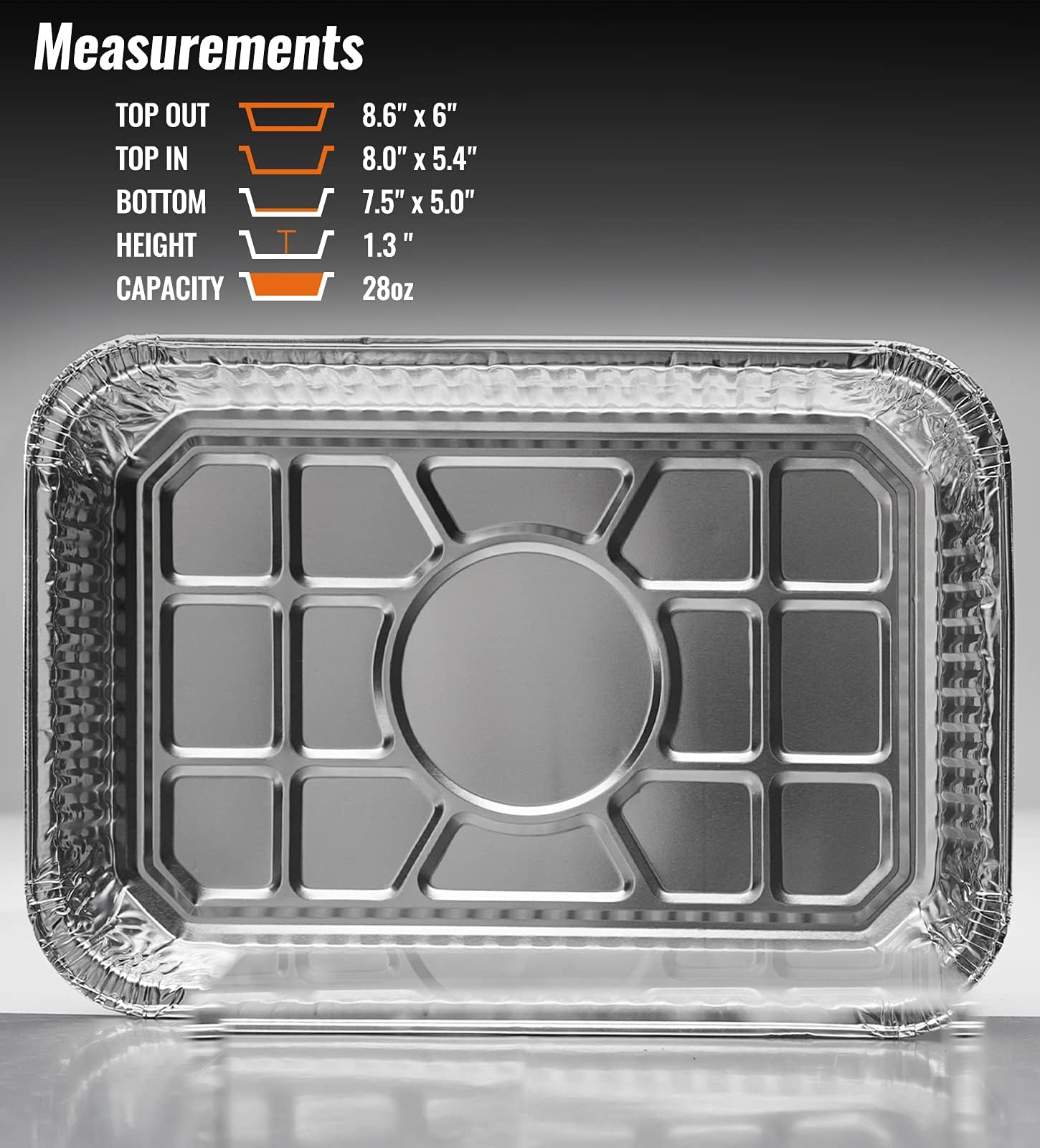 NUPICK 30 Pack Grill Drip Pans Compatible for Weber, 6415 Grill Accessories for Weber Spirit, Genesis, Traveler, Q Series - Grill Grease Pan Liners - Disposable Aluminum Foil Grease Trays - 8.5" X 6"