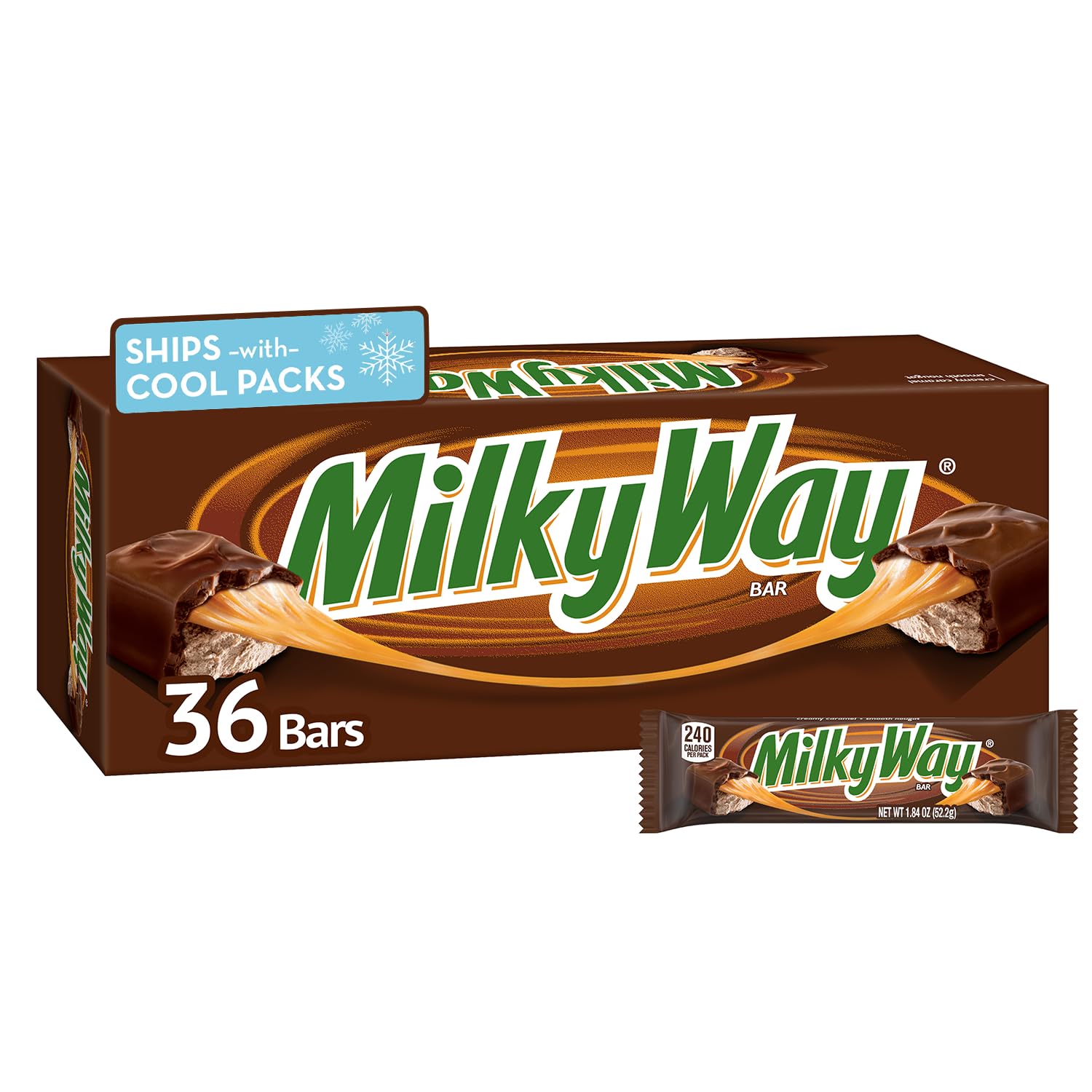 MilkyWay Candy Milk Chocolate Bars Bulk Pack, Full Size, 1.84 oz Pack of 36)