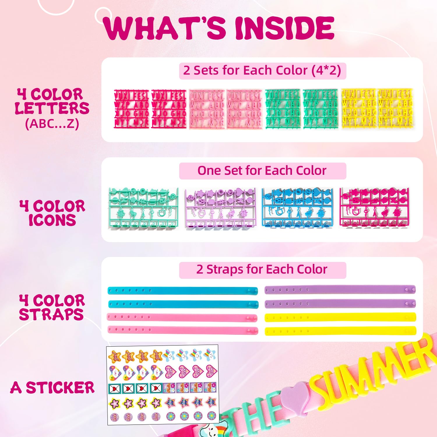 Dupamind Art & Craft Kits for Kids, DIY Friendship Bracelet Making Kit for Girls, Jewelry Making with Charm & Stickers, Birthday Gifts for Ages 5-12, Toys for Ages 5, 6, 7, 8, 9, 10, 11, 12 Years Old