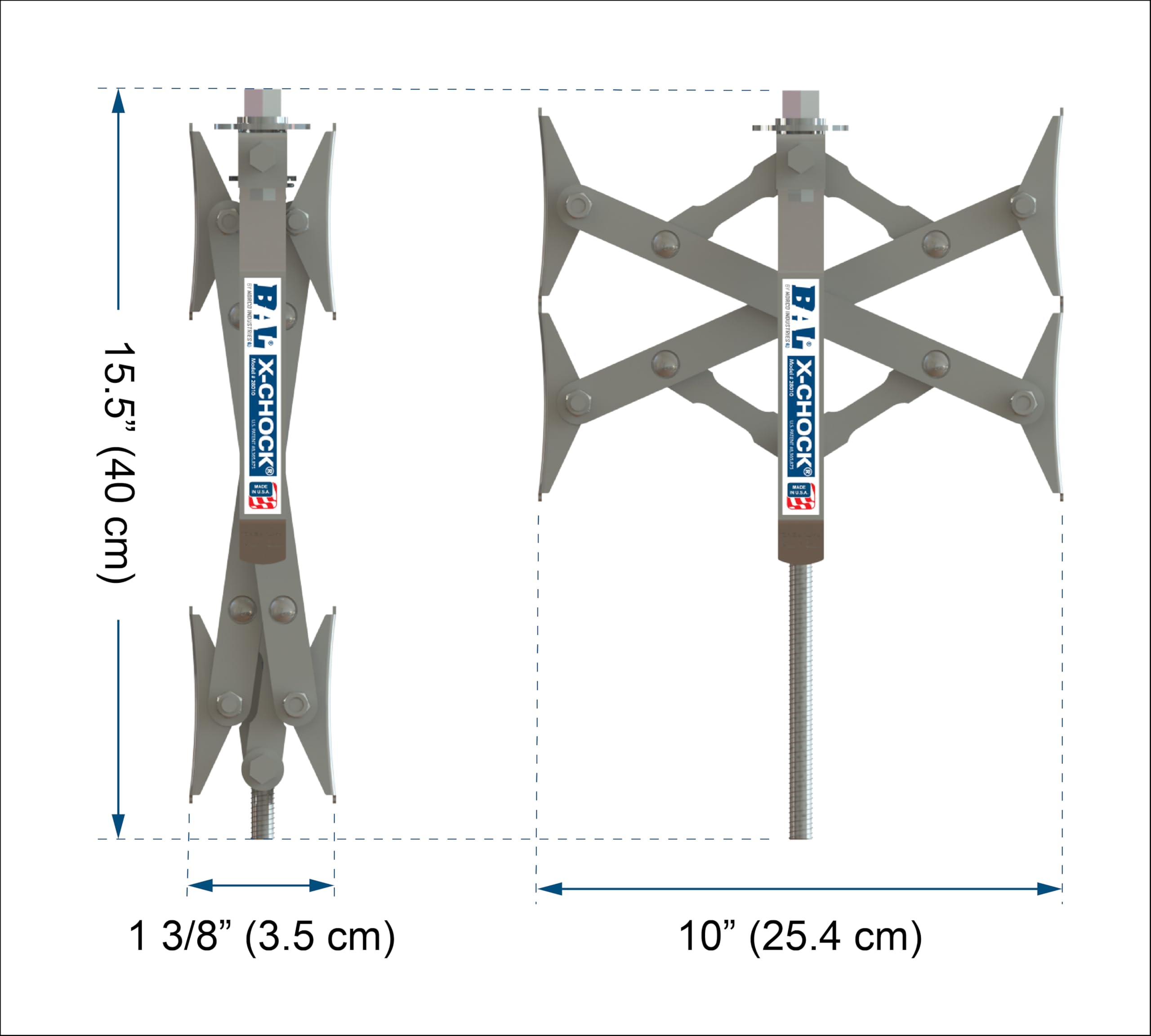 X-Chock Wheel Stabilizer - Pair - One Handle - 28012
