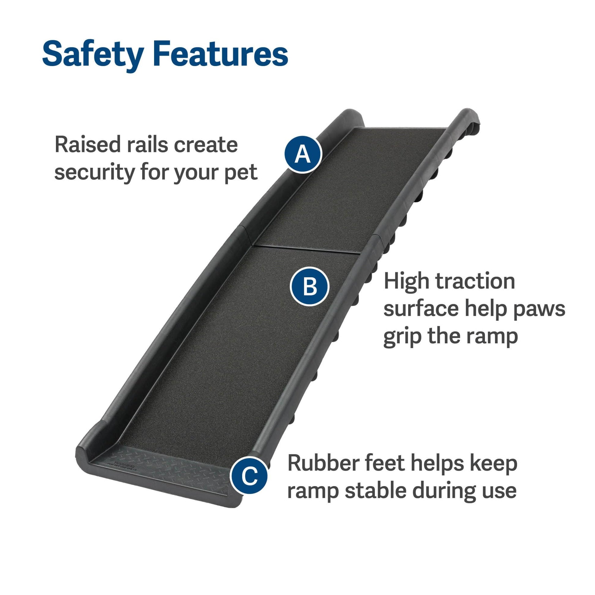 PetSafe Happy Ride Folding Pet Ramp, Portable Lightweight Dog Ramp for Cars, Trucks & SUVs