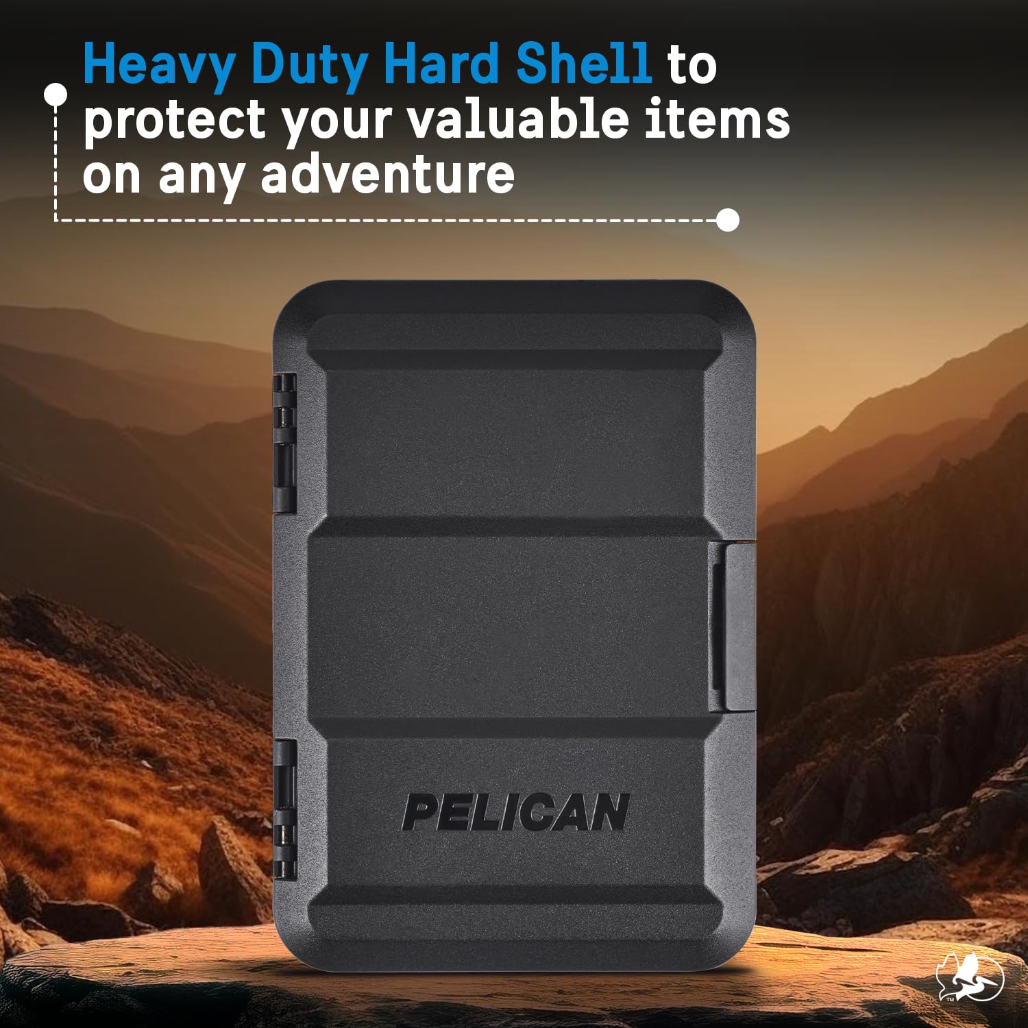 Pelican MagSafe Wallet for iPhone - Heavy Duty MIL-STD Snap-On Phone Magnetic Wallet and Phone Card Holder - Detachable and Slim Hard Case for iPhone 17 Pro Max /16 Pro Max/15/14/13/12 Series - Black