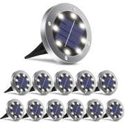 Solar Lights Outdoor 12 Pack, Solar Garden Outdoor Waterproof Pathway Lights Bright In-Ground Light Outdoor Lighting Decor for Lawn, Patio, Yard, Driveway, Step and Walkway White Light