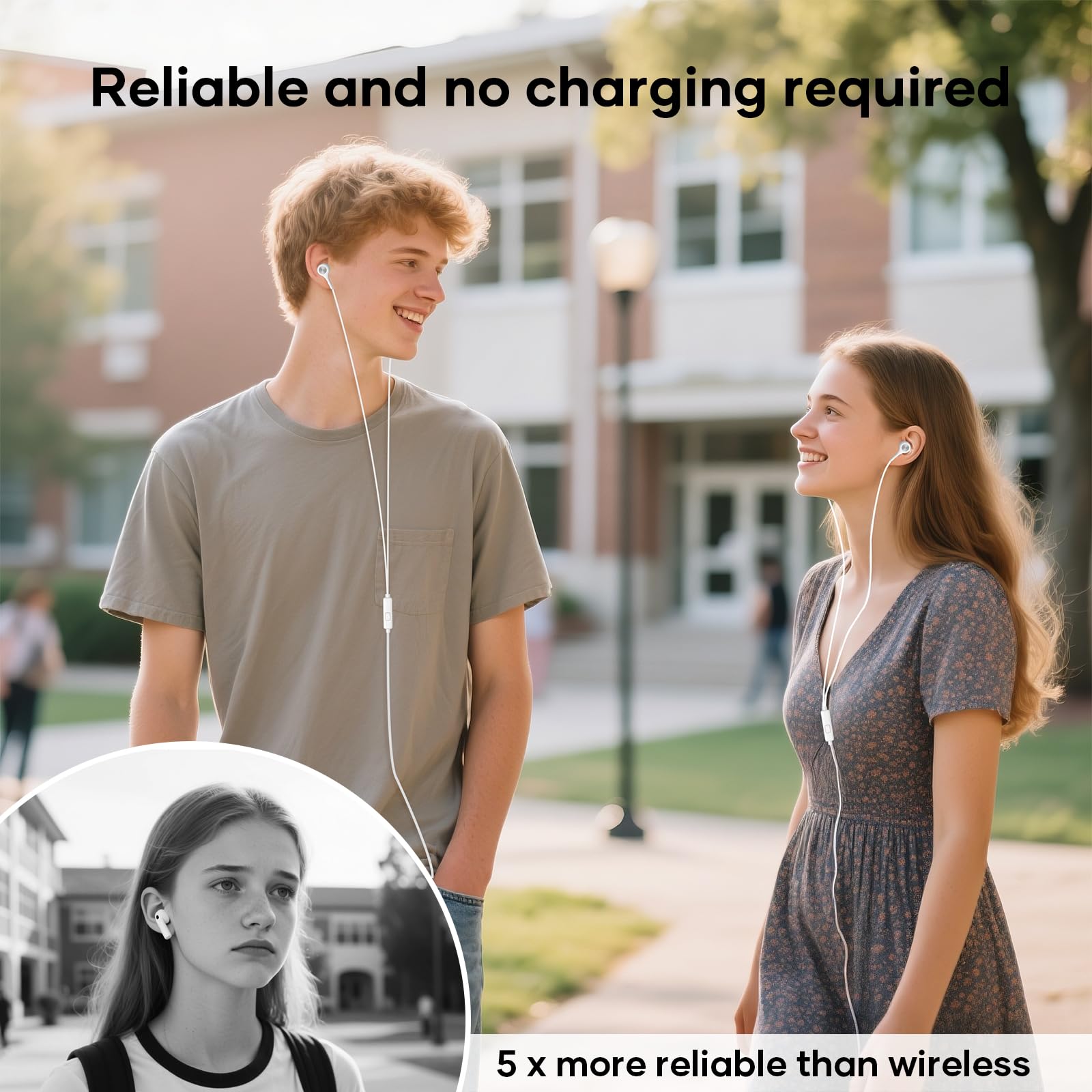 Wired Earbuds with Microphone 5 Pack, in-Ear Headphones with Heavy Bass, High Sound Quality Earphones Compatible with iPad, Laptop, MP3, Android Smartphones, Fits All 3.5mm Jack Device