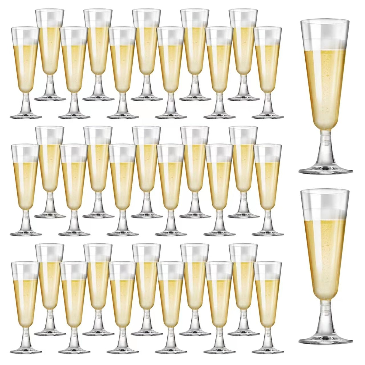 SUREHOME Plastik Sektgläser 40er Pack Einweg Sektkelche 150ml Klare Plastik Mimosa Gläser Hochzeit Cocktailbecher Großpackung für Verlobung Geburtstag Abschlussfeier Dekorationen 2025 Partyzubehör