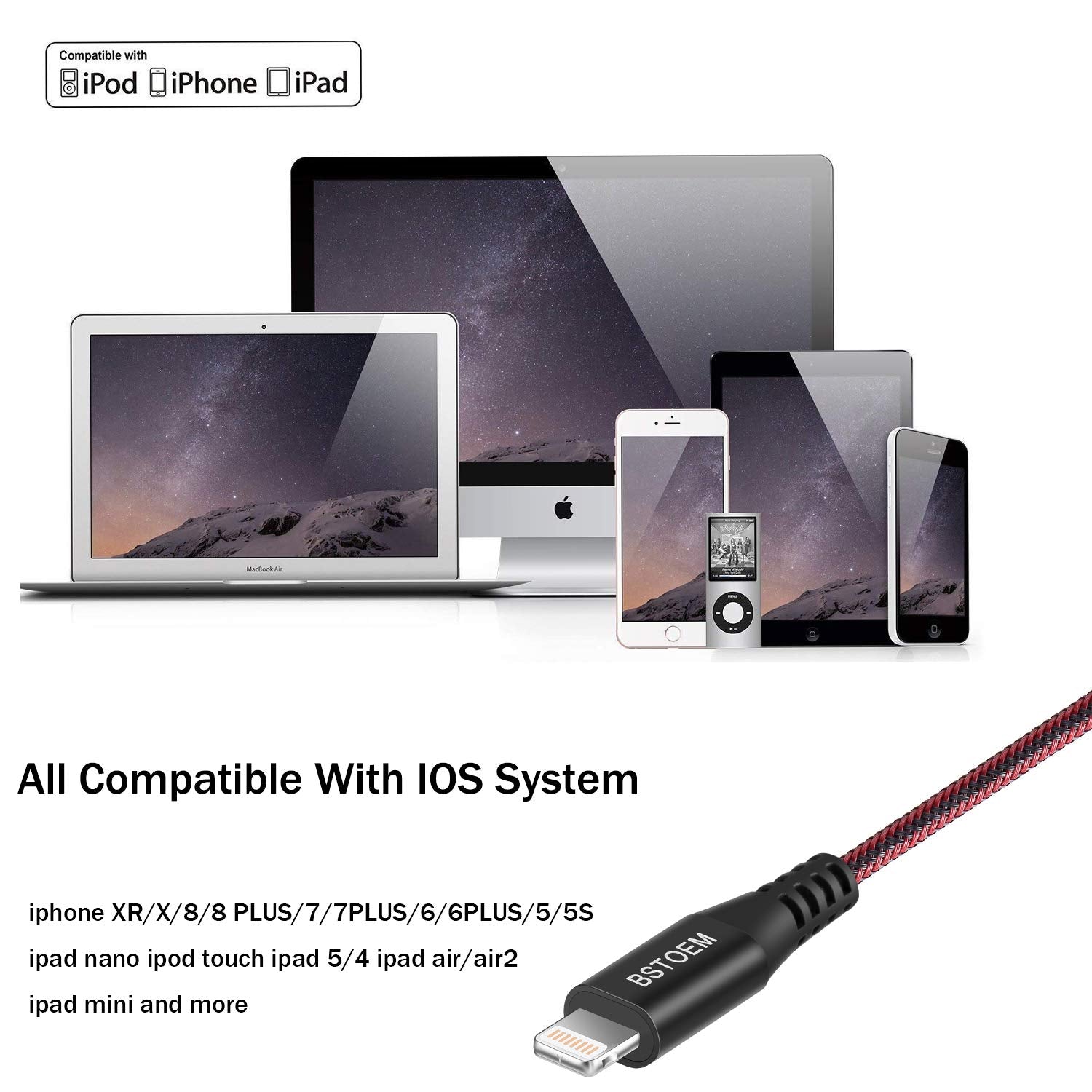 Short Lightning Cable 2Pack 7Inch USB Charging Cord for Apple,for iPhone Charger 14/13/12 Pro/11/Xs Max/Xr/X/8/7/6/6s Plus/SE/5c/5s/5,for iPad Air/Mini 1/2/3/4/5