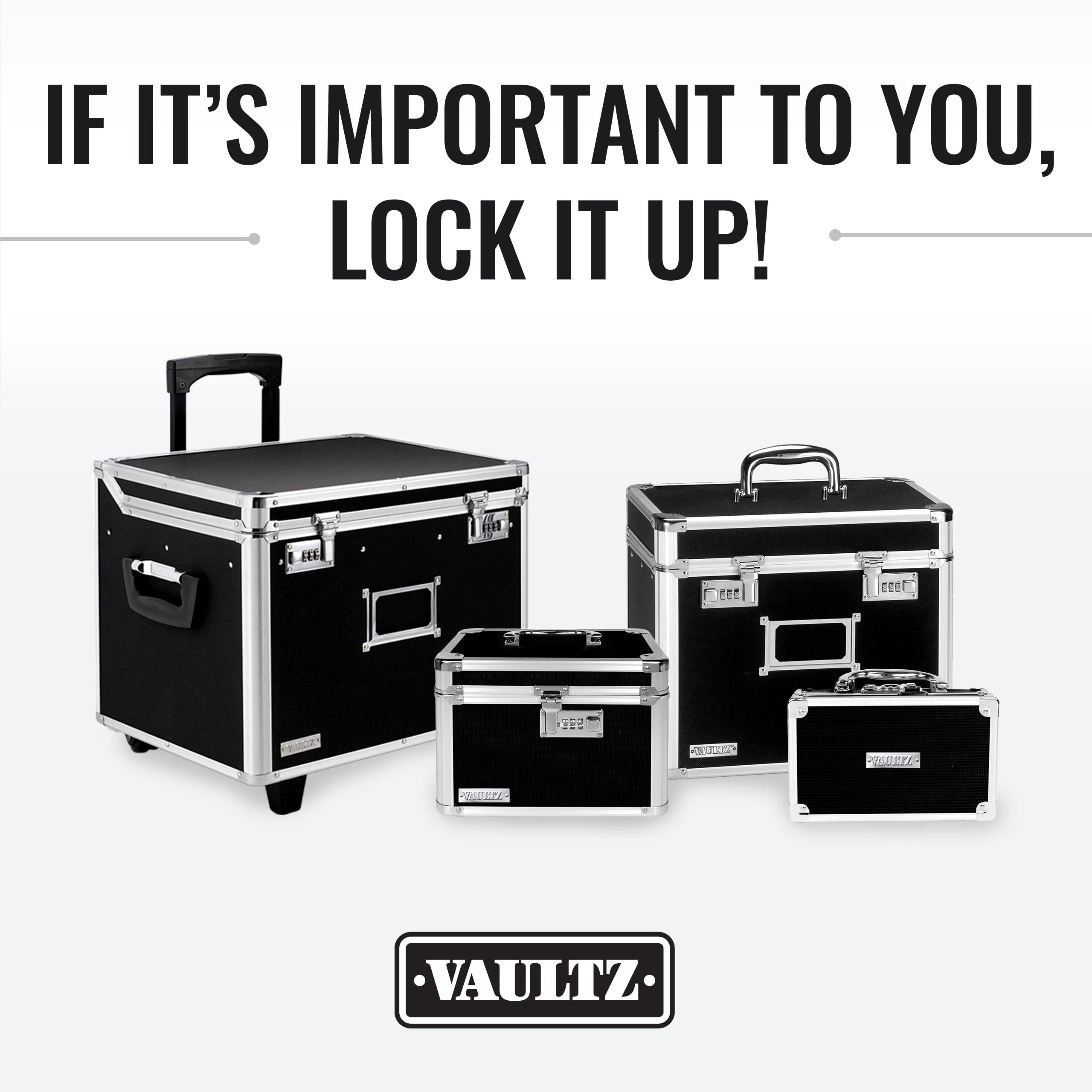 Vaultz Medicine Lock Box - 5 x 7 x 5 Inches - Secure Cabinet Safe with Combination Lock - Ideal for Medications and Small Valuables - Black