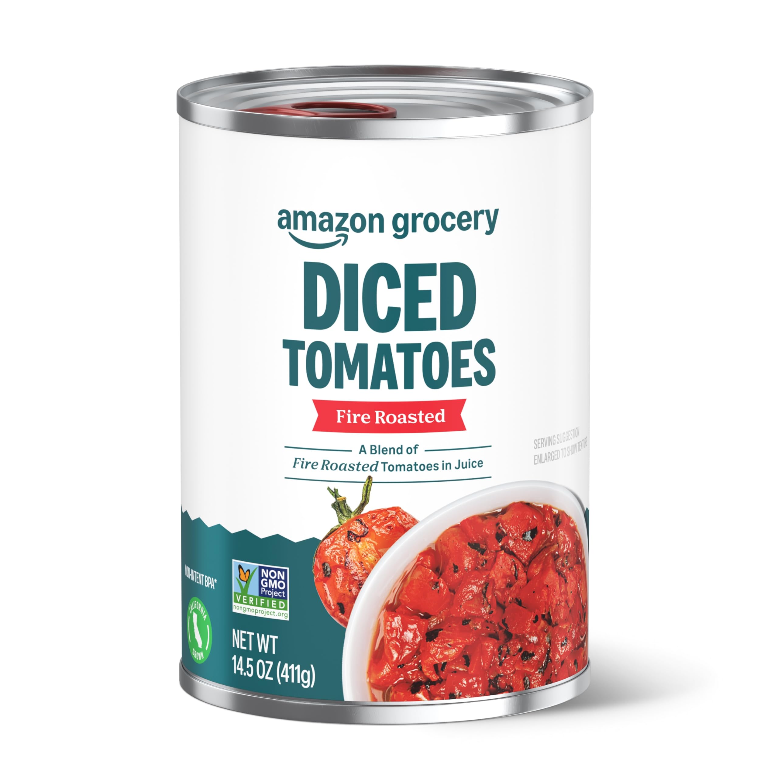 Grocery, Canned Fire Roasted Diced Tomatoes, 14.5 Oz (Previously Fresh, Packaging May Vary)