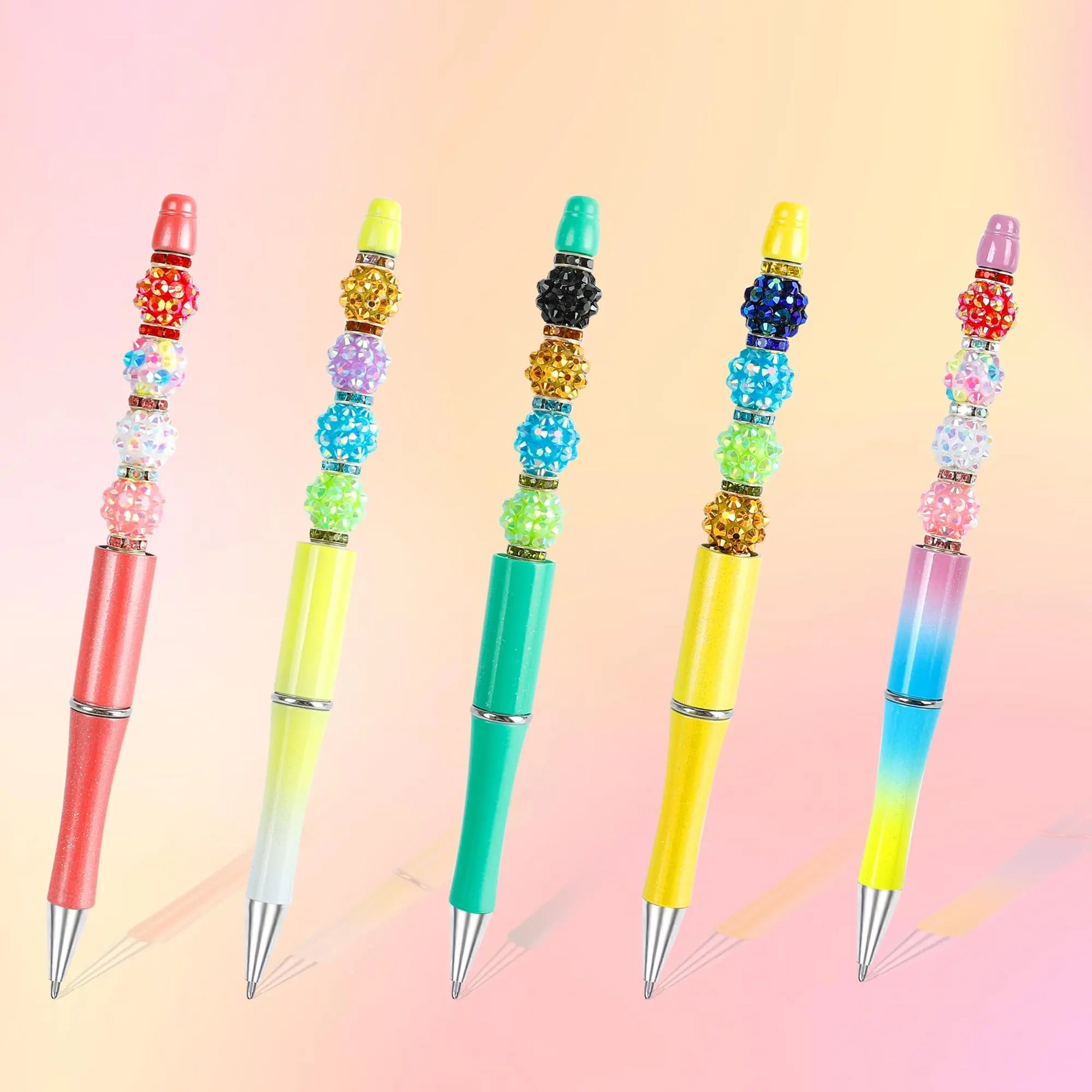 250 Pcs Beads for Pens, Focal Beads for Beadable Pens, Rhinestone Bead, Spacer Bead for Bracelets