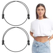 Mabor 2Pcs Shirt Tuck Band Women, Adjustable Tool for Sweater and Shirts Belly Leaking Elastic Crop Bands to Change The Style of Your Tops Shirt Stays Belt for Women