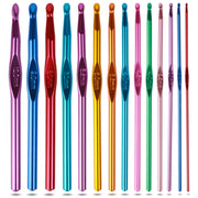 Häkelnadel-Set, Stricknadeln mit Aluminiumgriff für arthritische Hände, Häkelnadeln für Garnbasteln, schönes Geschenk für Frauen