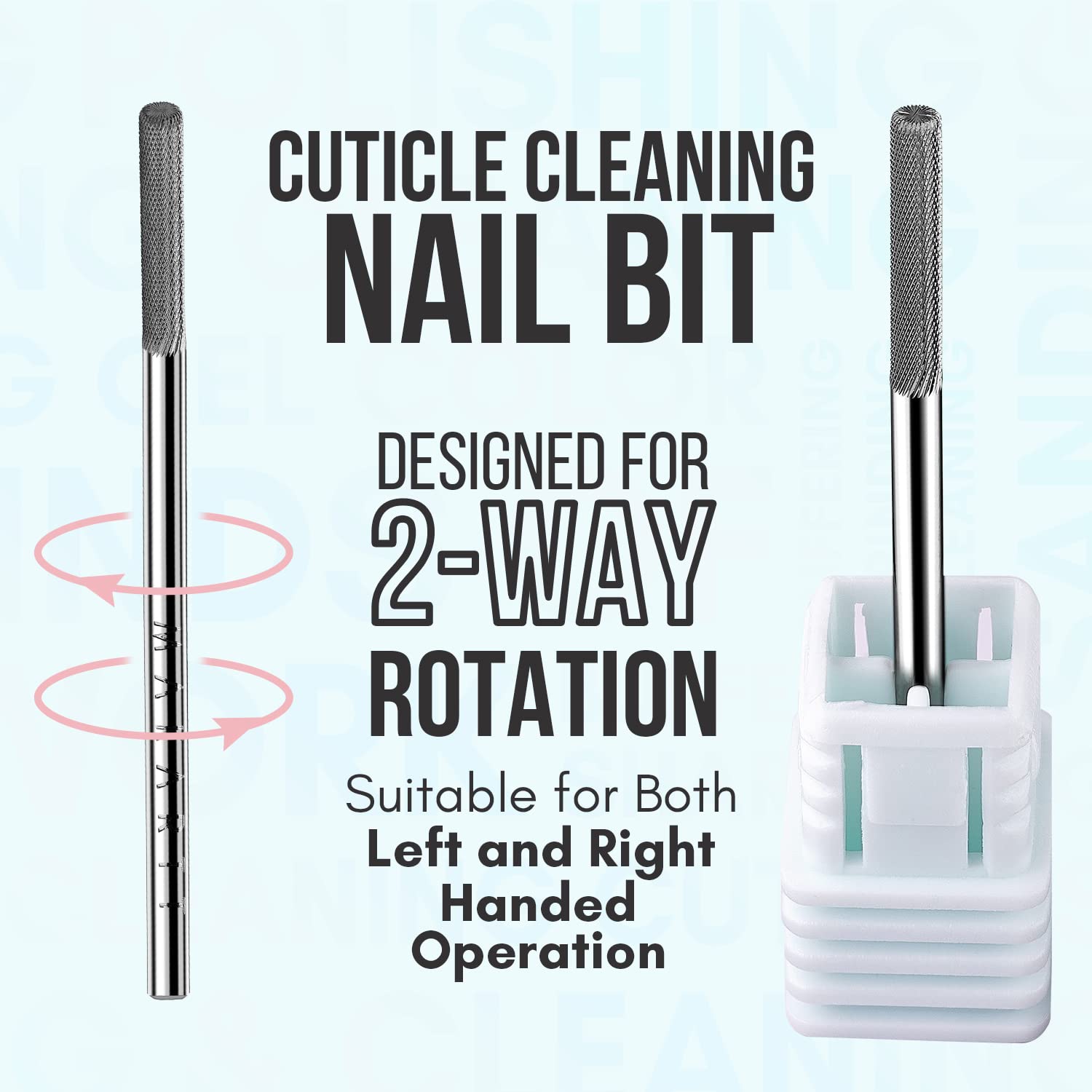 Makartt Cuticle Nail Drill Bit - Safety Tungsten Carbide Cuticle Remover Drill Bit Needle Bit Under Nail Cleaner Dead Skin Nail Prepare 3/32'' for Electric Nail File Nail Buffer Bit-3XF (Silver,Fine)