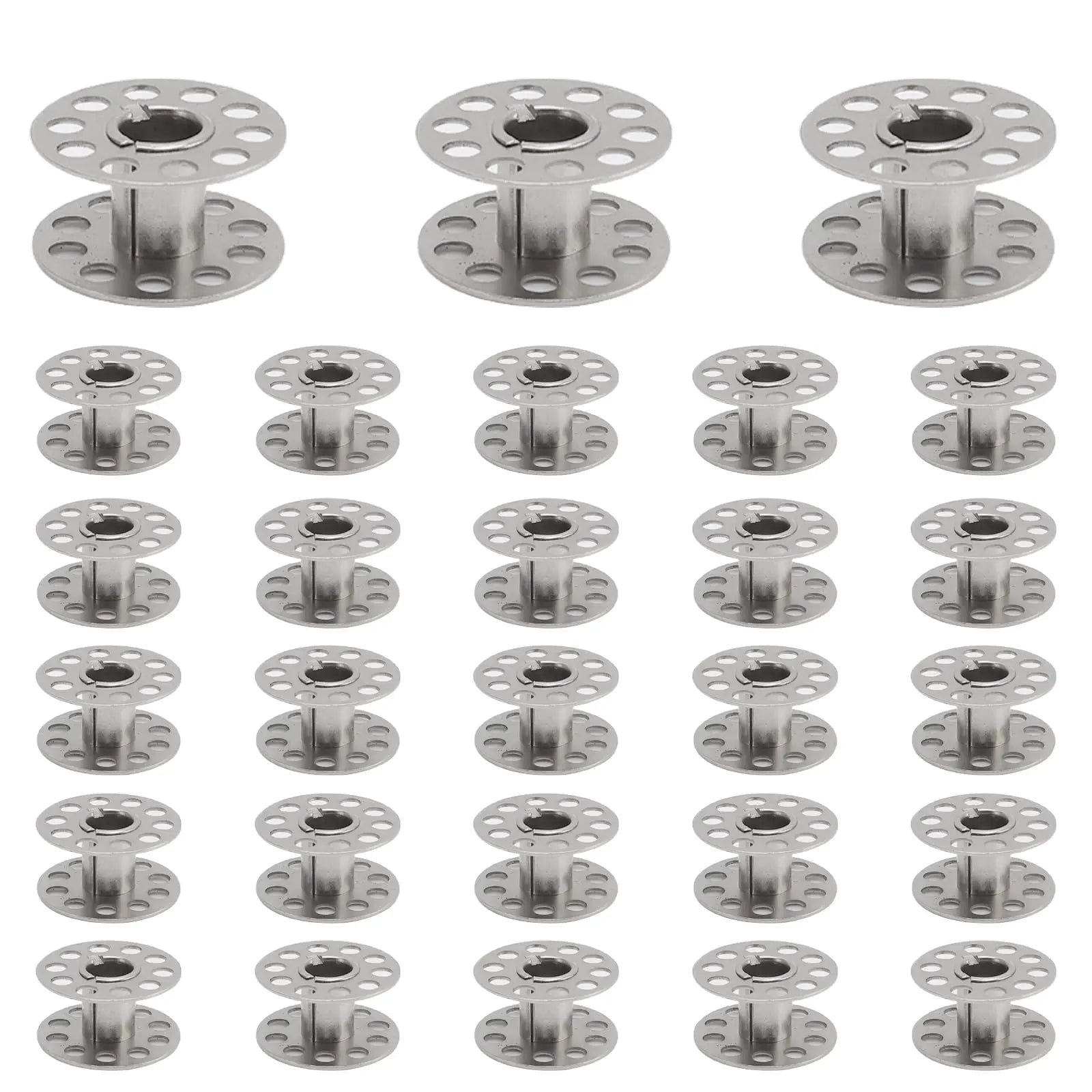 Metal Sewing Machine Bobbins, 28 PCS Universal Sewing Machine Bobbins, Compatible with Singer, Brother, Janome, Bernina, Toyata, etc. (28 PCS)