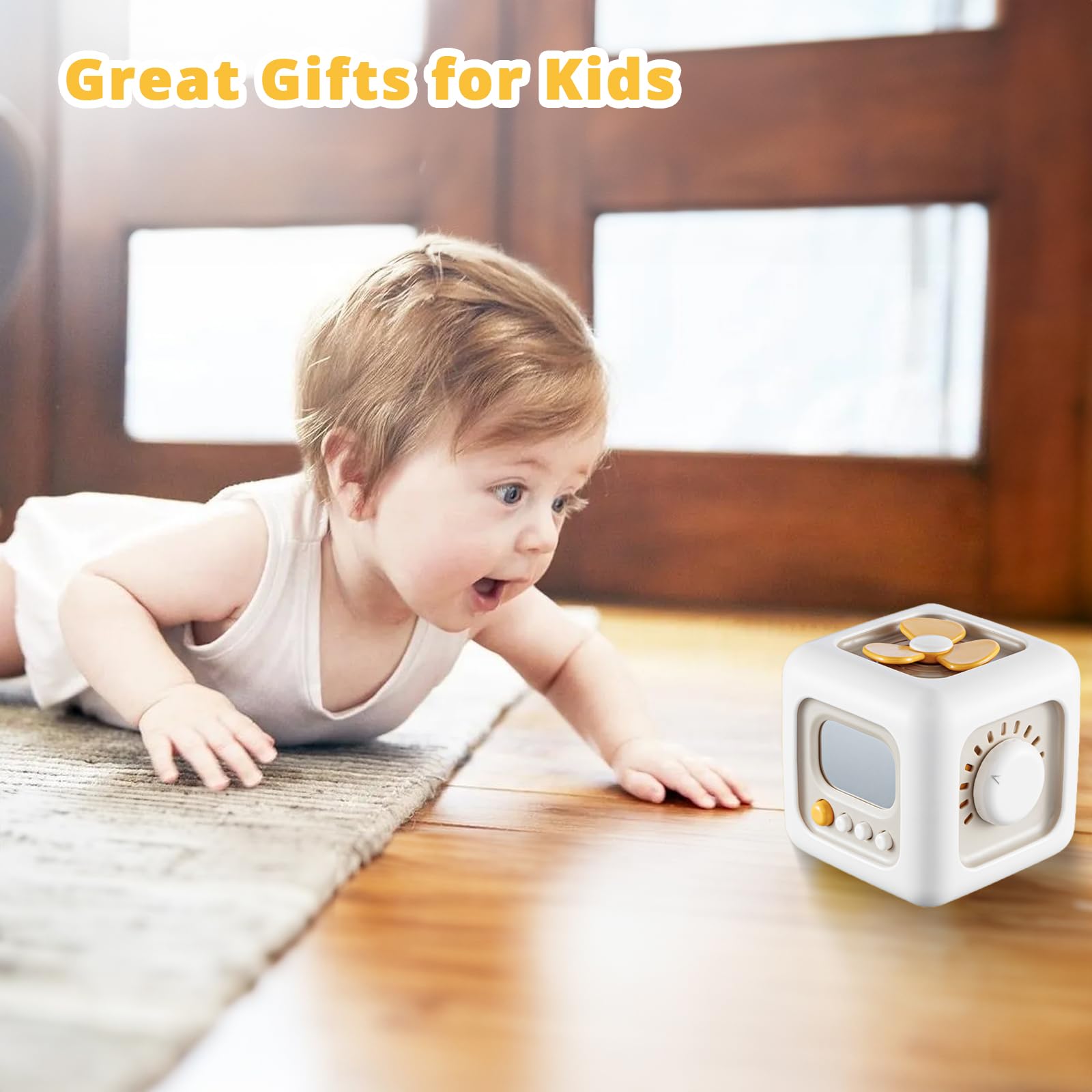 SOCBTNSO Busy Cube Toys for 1 Year Old Boy, Montessori Toys for 1+ Year Old, Travel Sensory Toys for Toddlers 1-3, Learning Fine Motor Skills| 1st Birthday Gifts Boy 9 12 Months +