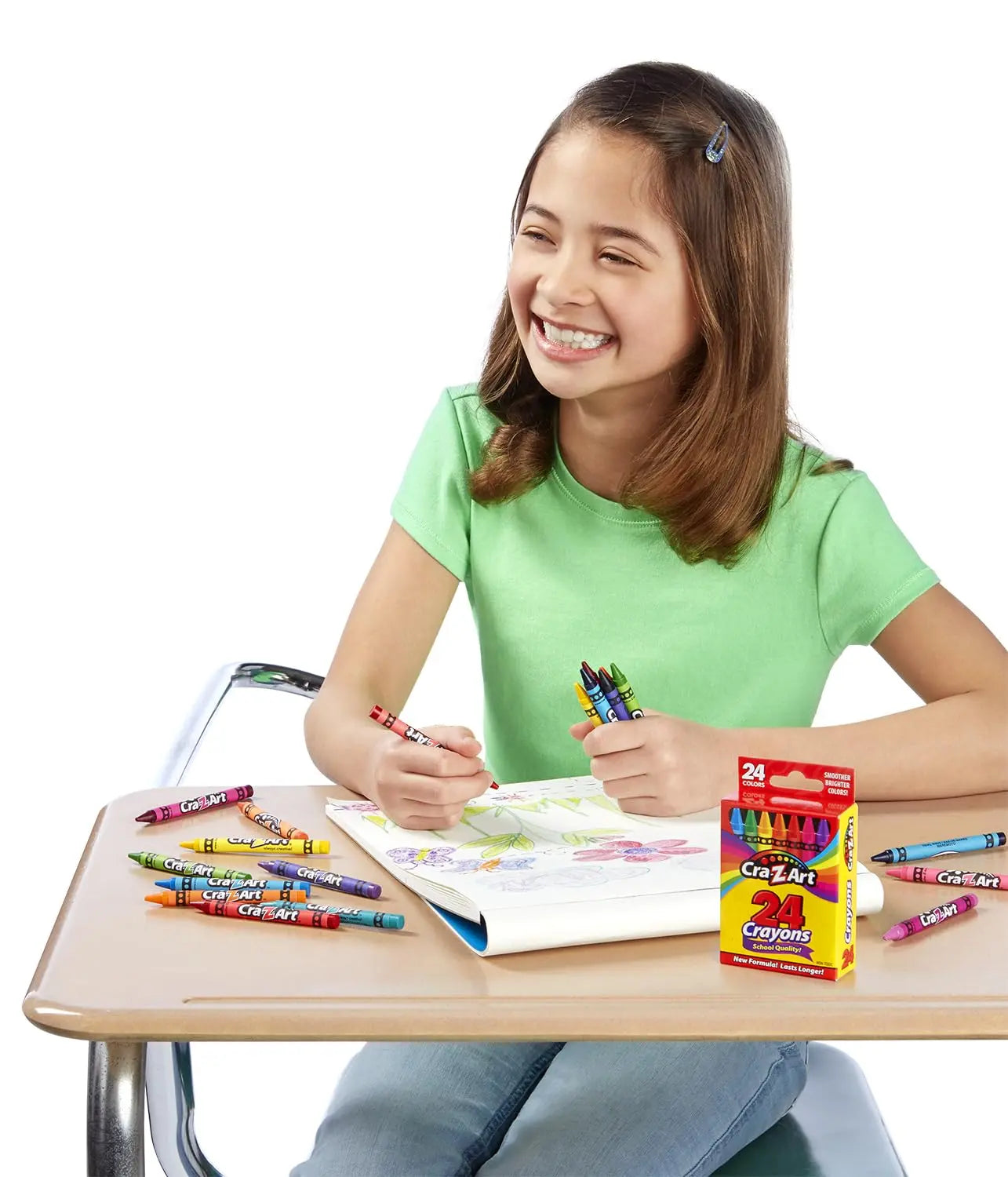 Cra-Z-Art Crayons, Bulk Pack, 24 Count, 6 Packs of Crayons, Bulk School Supplies for Classroom, Back to School Essentials