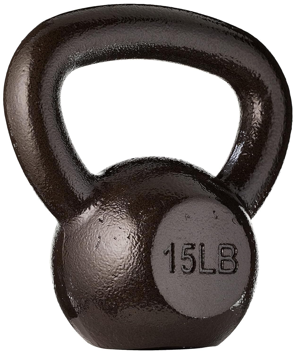 Amazon Basics Cast Iron Kettlebell, 15 Pounds, Black
